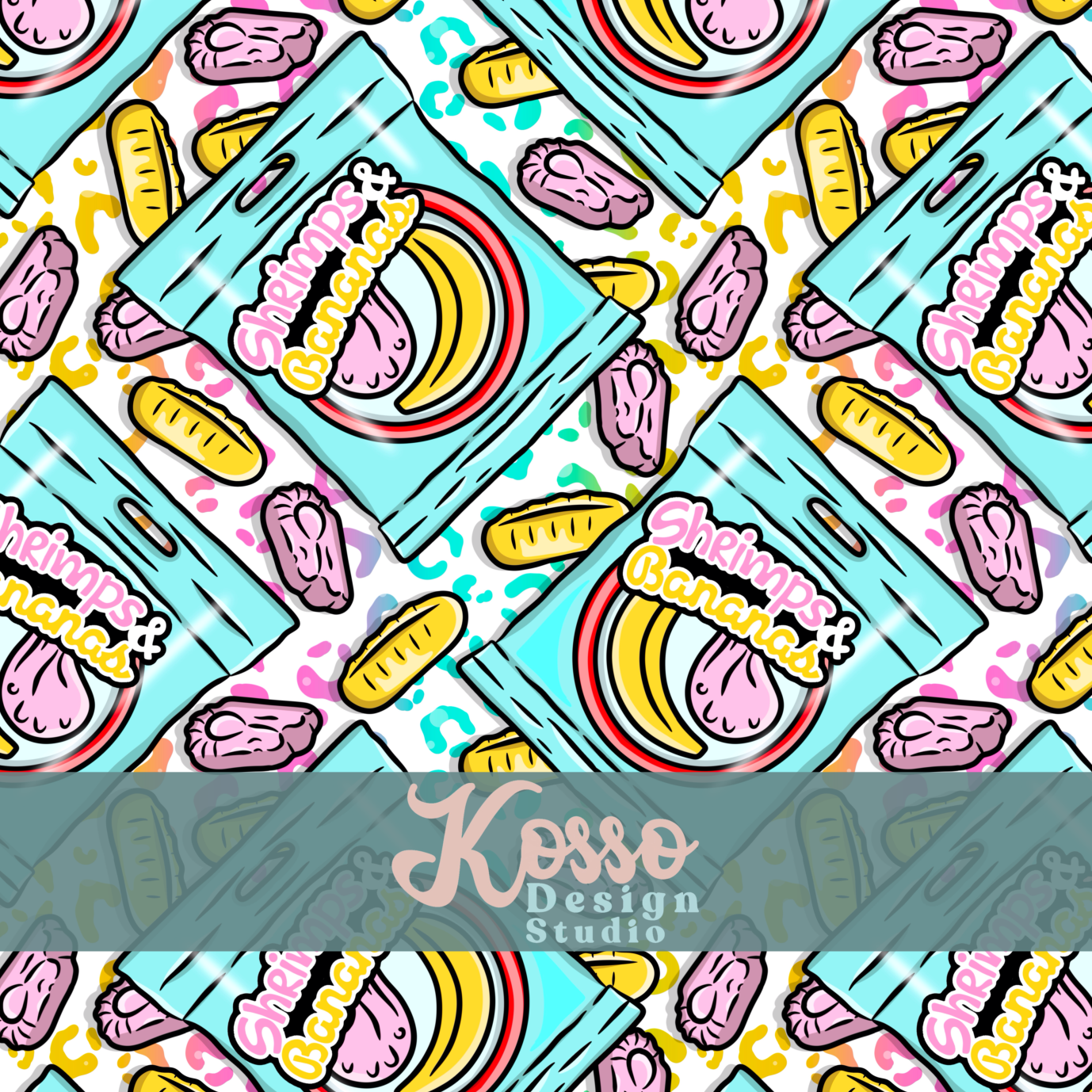 Shrimp & Bananas - Limited exclusive (5 available of each)- Seamless Design