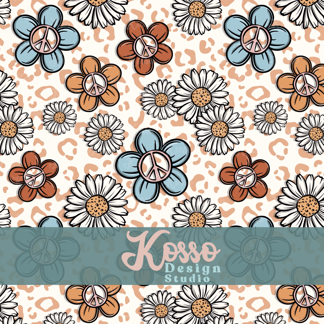 Peace Floral Spring - Non exclusive - Seamless Design