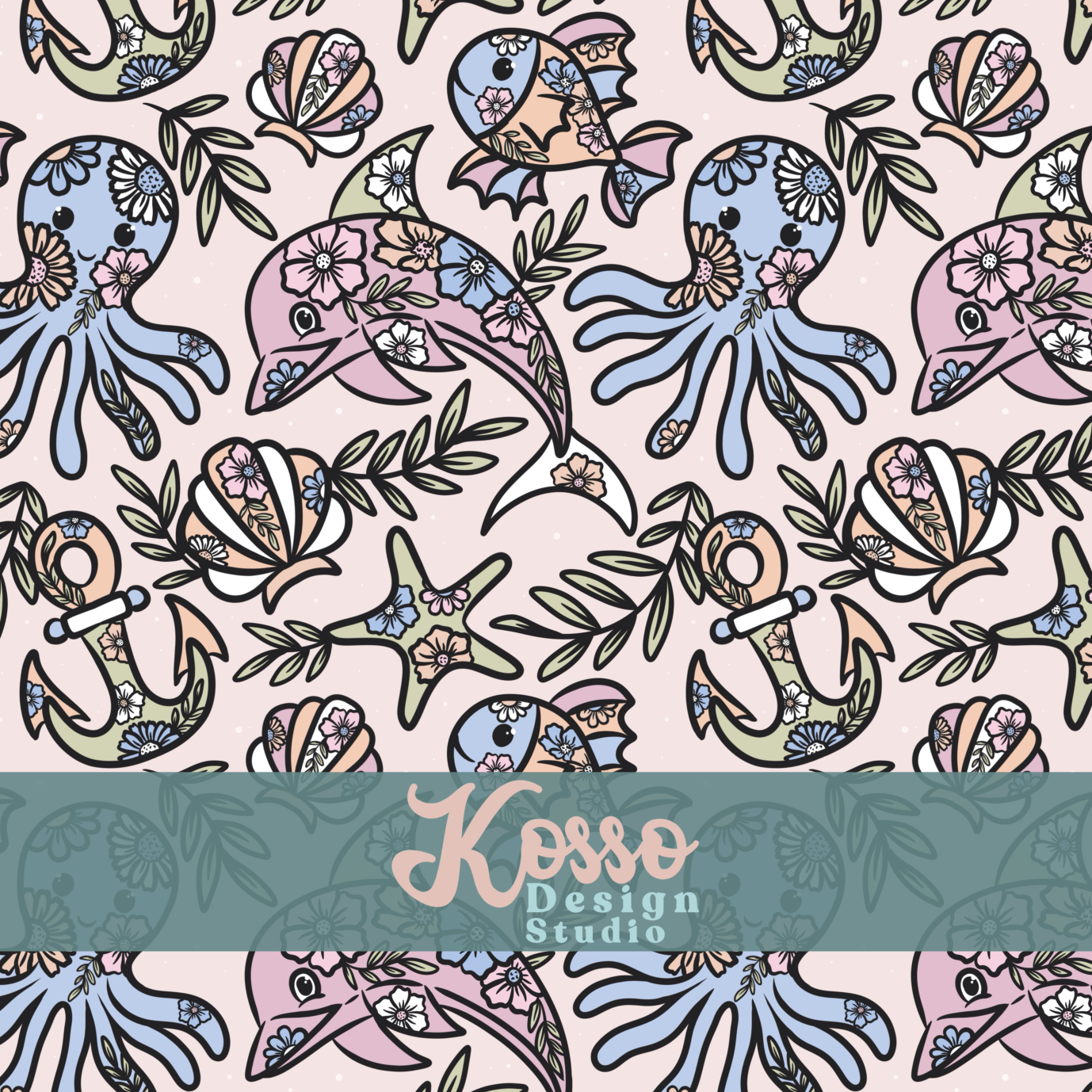 Floral Ocean - Limited exclusive (5 available of each)- Seamless Design