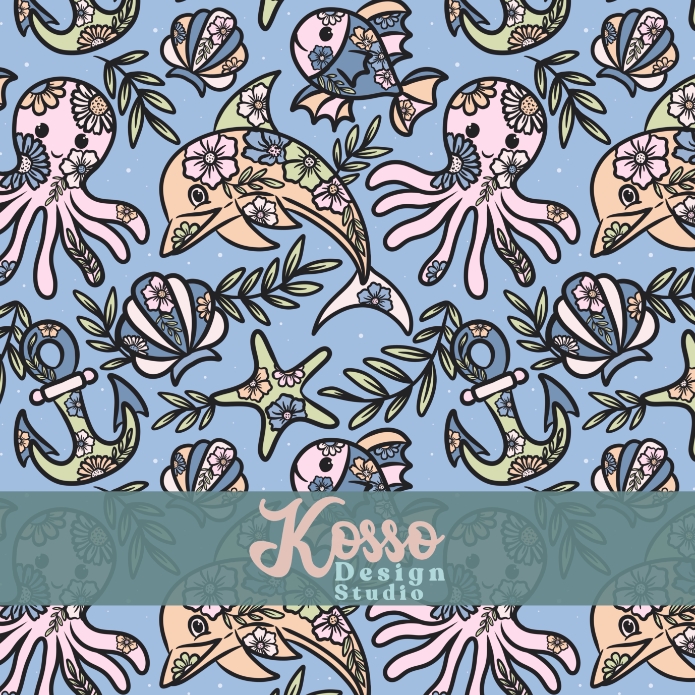 Floral Ocean - Limited exclusive (5 available of each)- Seamless Design