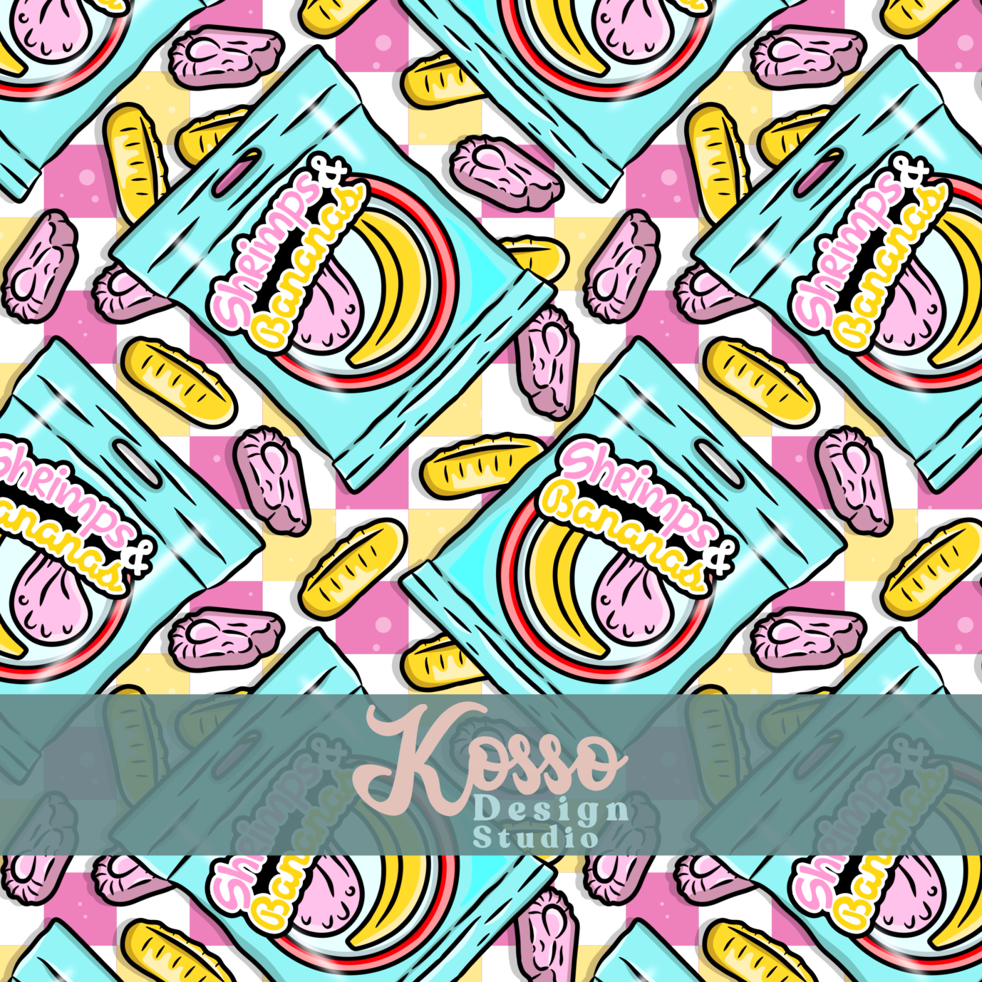 Shrimp & Bananas - Limited exclusive (5 available of each)- Seamless Design