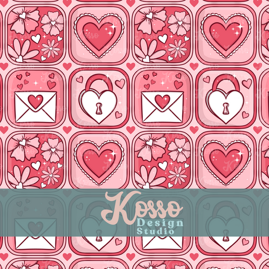 Valentines Love Tiles - Non exclusive - Seamless Design