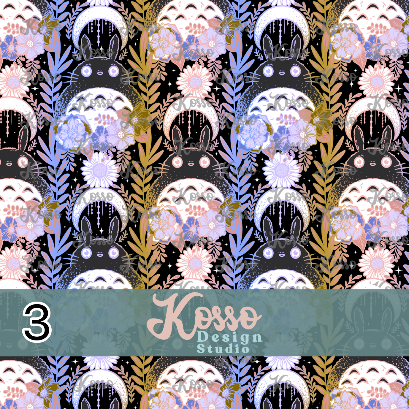 Floral Neighbour -TRANSPARENT (1 Available per colourway)- Seamless Design