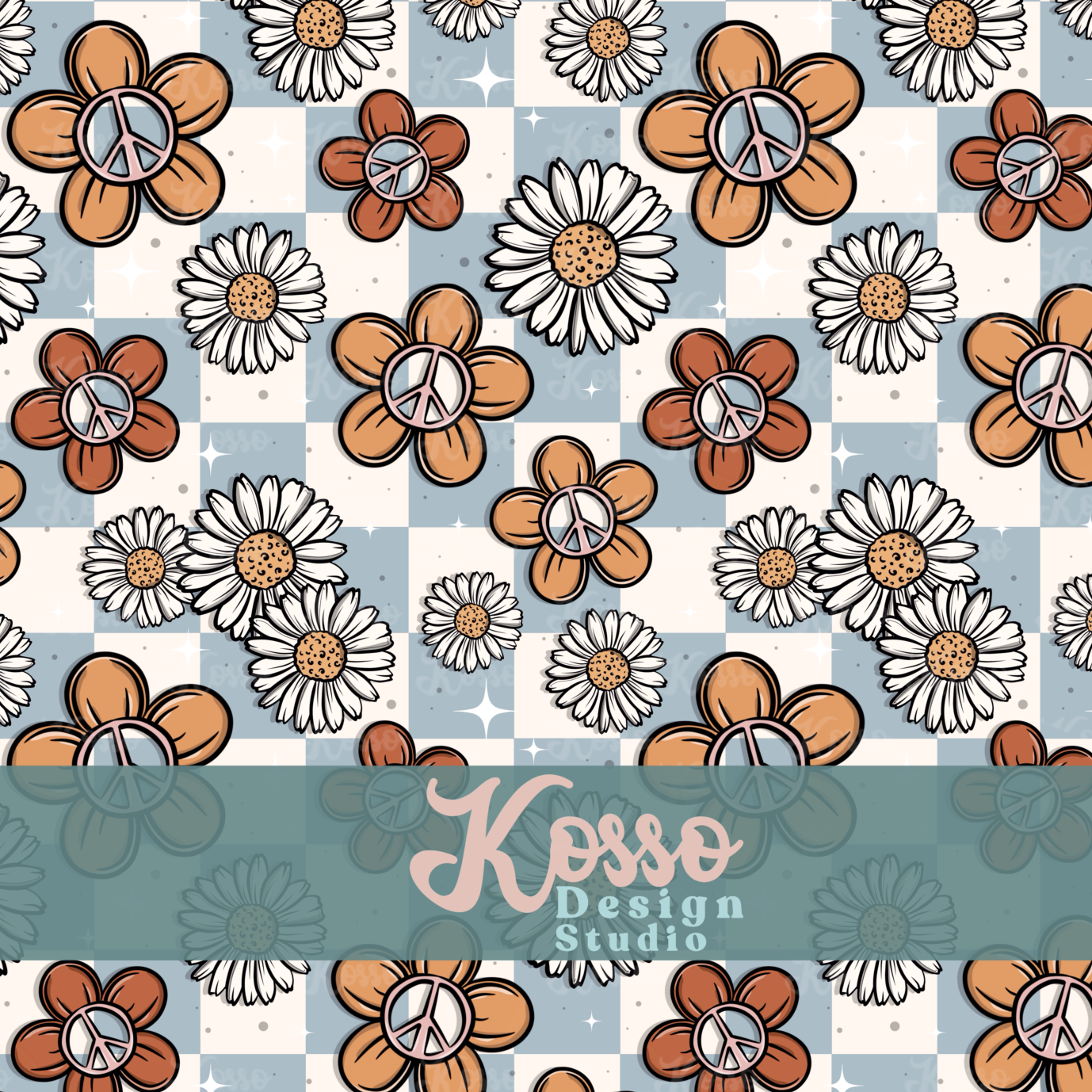 Peace Floral Spring - Non exclusive - Seamless Design