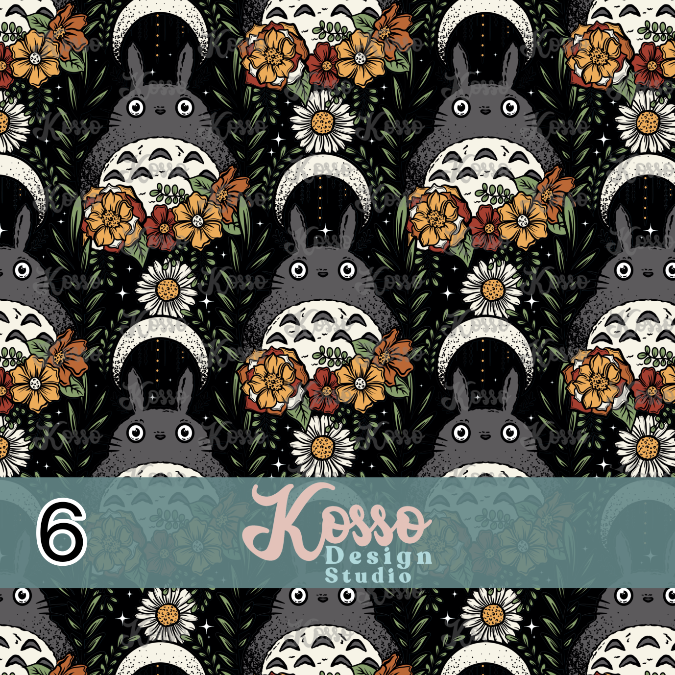 Floral Neighbour -TRANSPARENT (1 Available per colourway)- Seamless Design