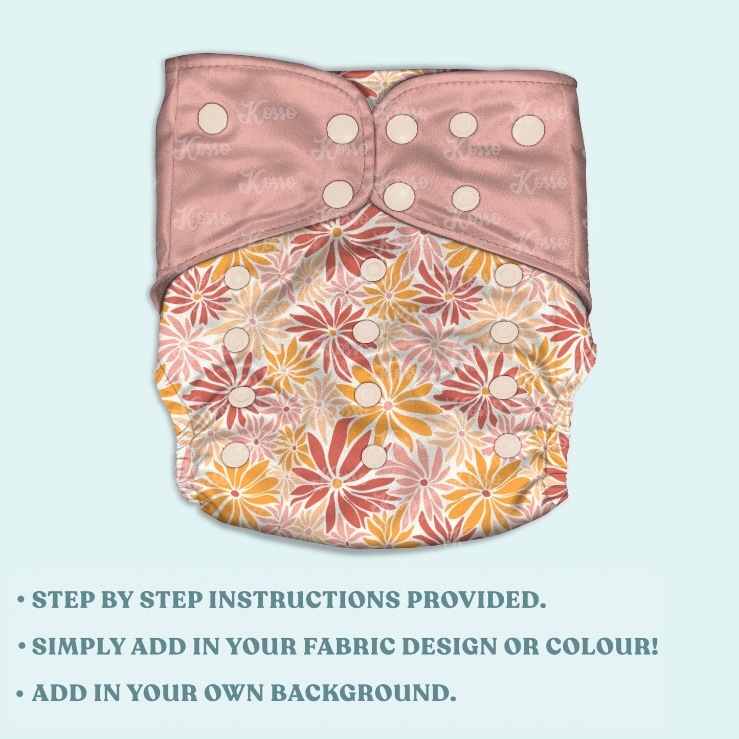 Reusable Nappy (folded) mock up