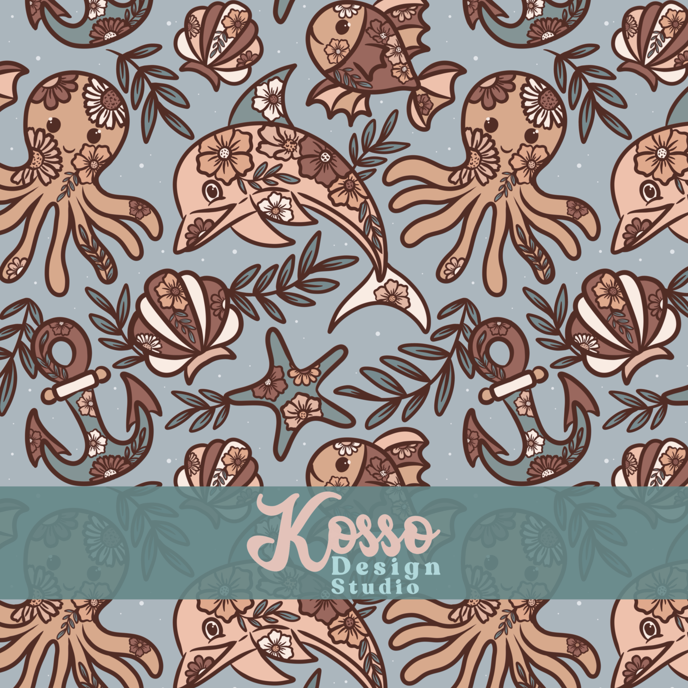 Floral Ocean - Limited exclusive (5 available of each)- Seamless Design