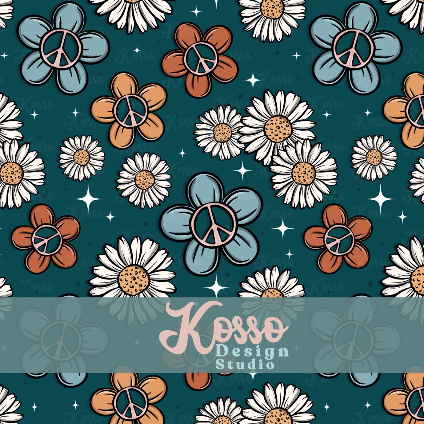 Peace Floral Spring - Non exclusive - Seamless Design