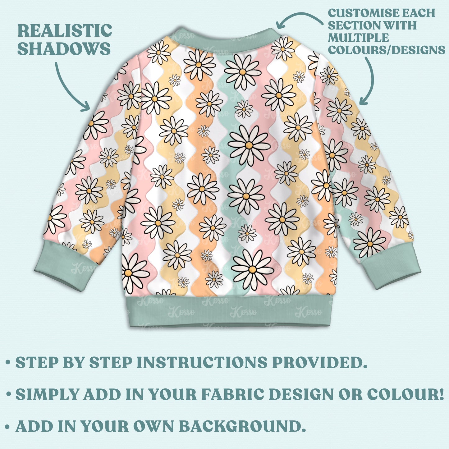 Realistic sweatshirt jumper mock up