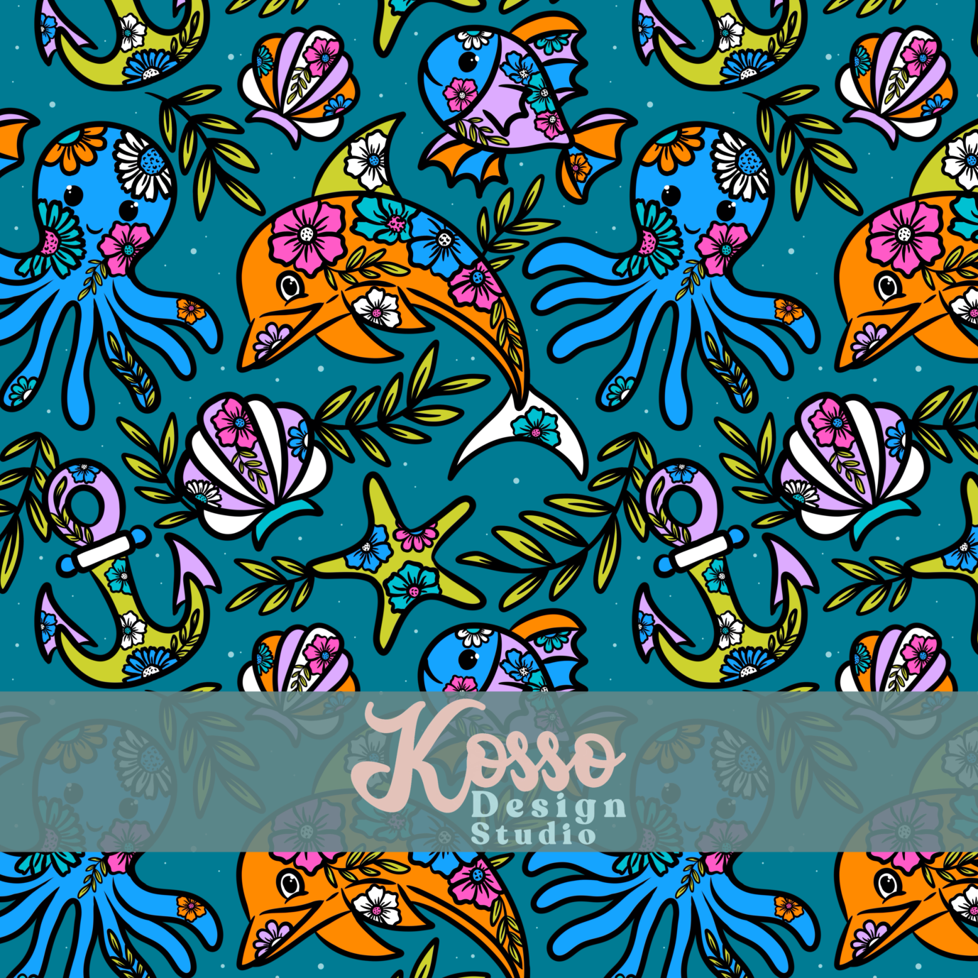 Floral Ocean - Limited exclusive (5 available of each)- Seamless Design