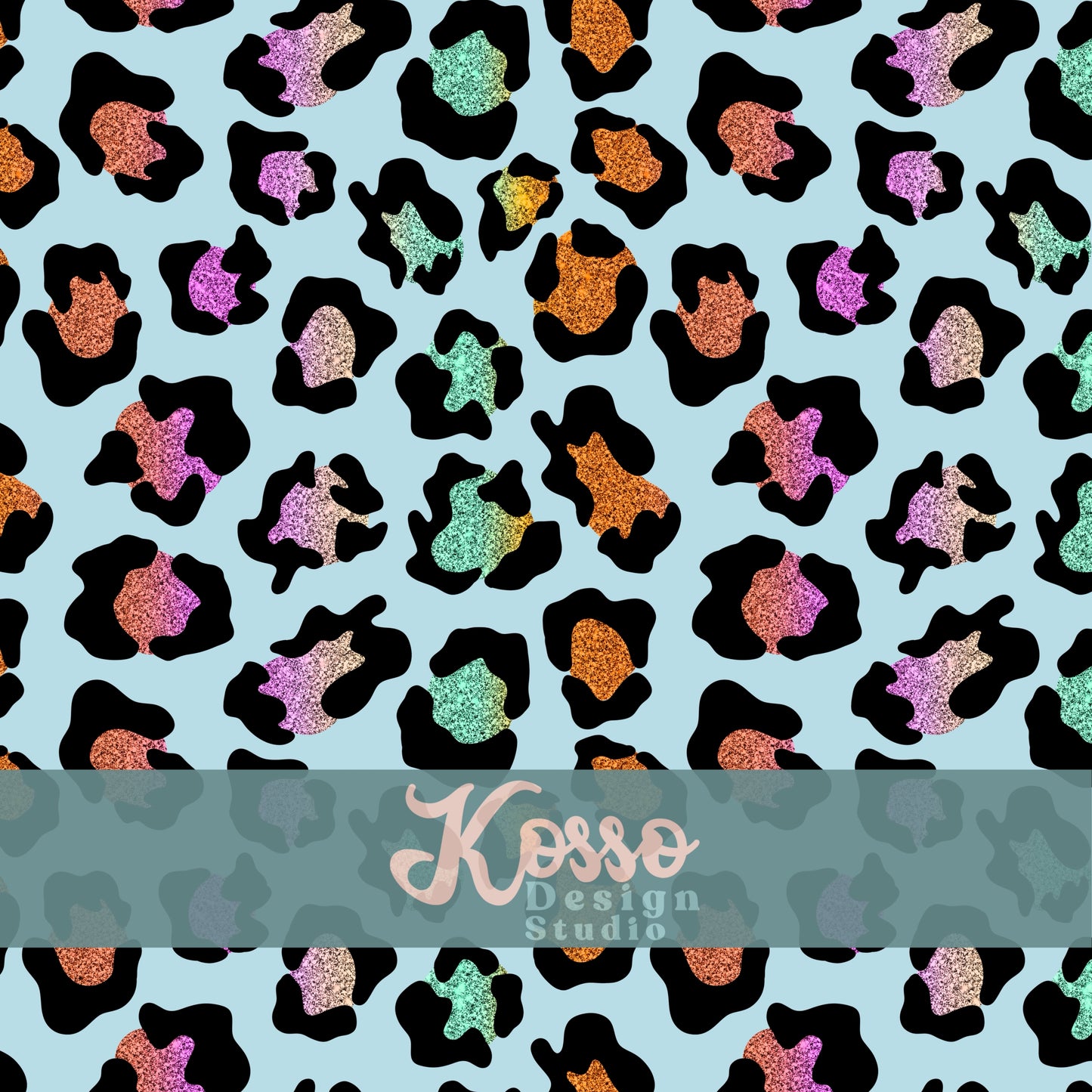 Glitter Leopard (Multiple Colours) - Non Exclusive- Seamless Design