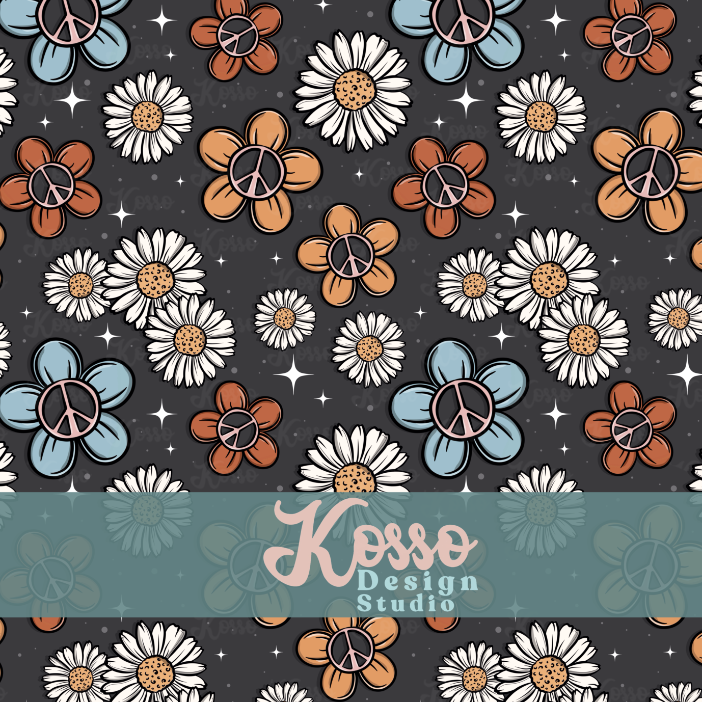 Peace Floral Spring - Non exclusive - Seamless Design