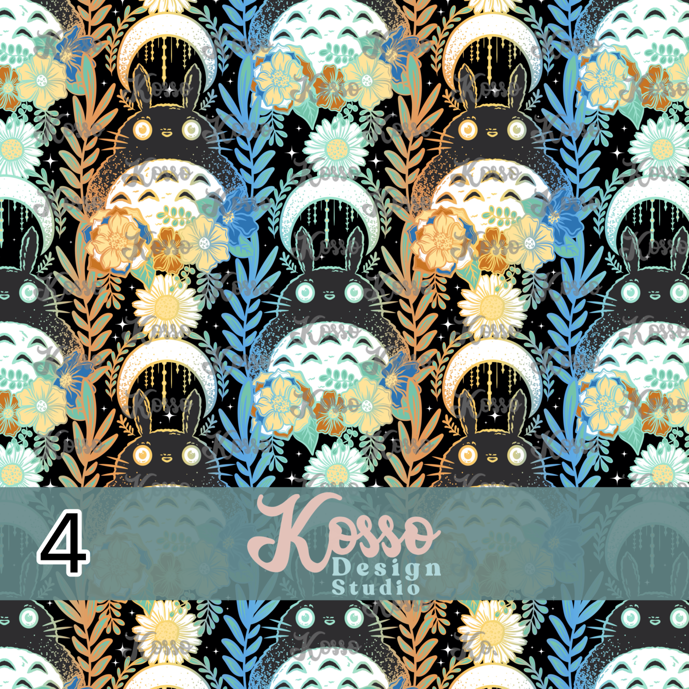 Floral Neighbour -TRANSPARENT (1 Available per colourway)- Seamless Design