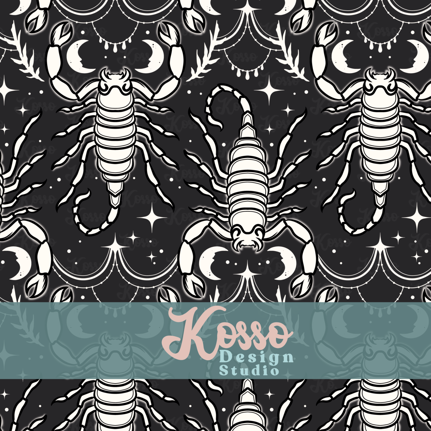 Monochrome Scorpion - non exclusive - Seamless Design