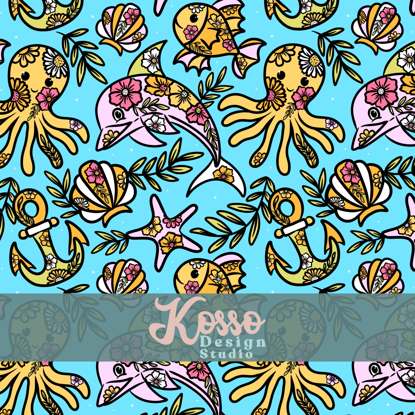 Floral Ocean - Limited exclusive (5 available of each)- Seamless Design