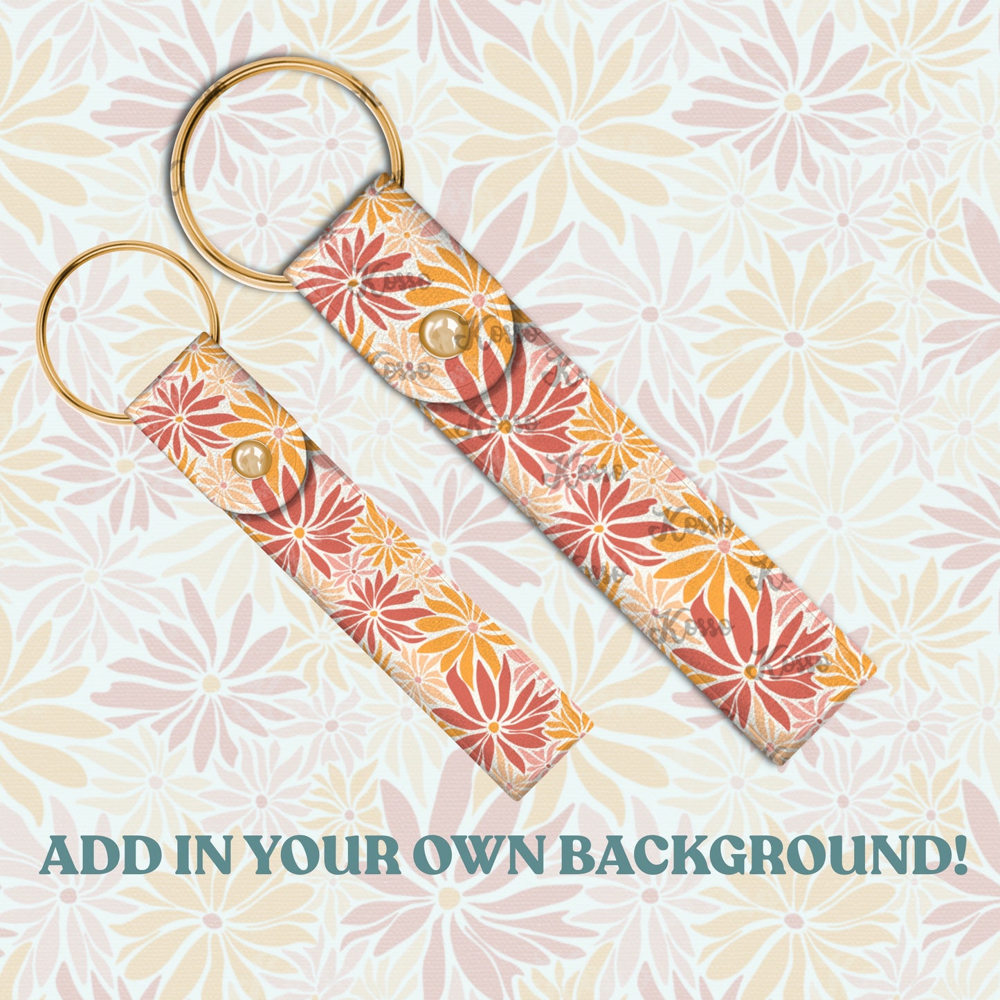 Fabric key fob mock up