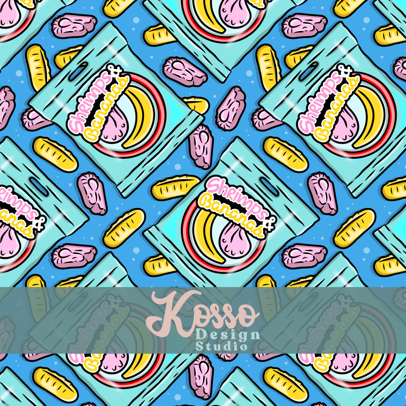 Shrimp & Bananas - Limited exclusive (5 available of each)- Seamless Design