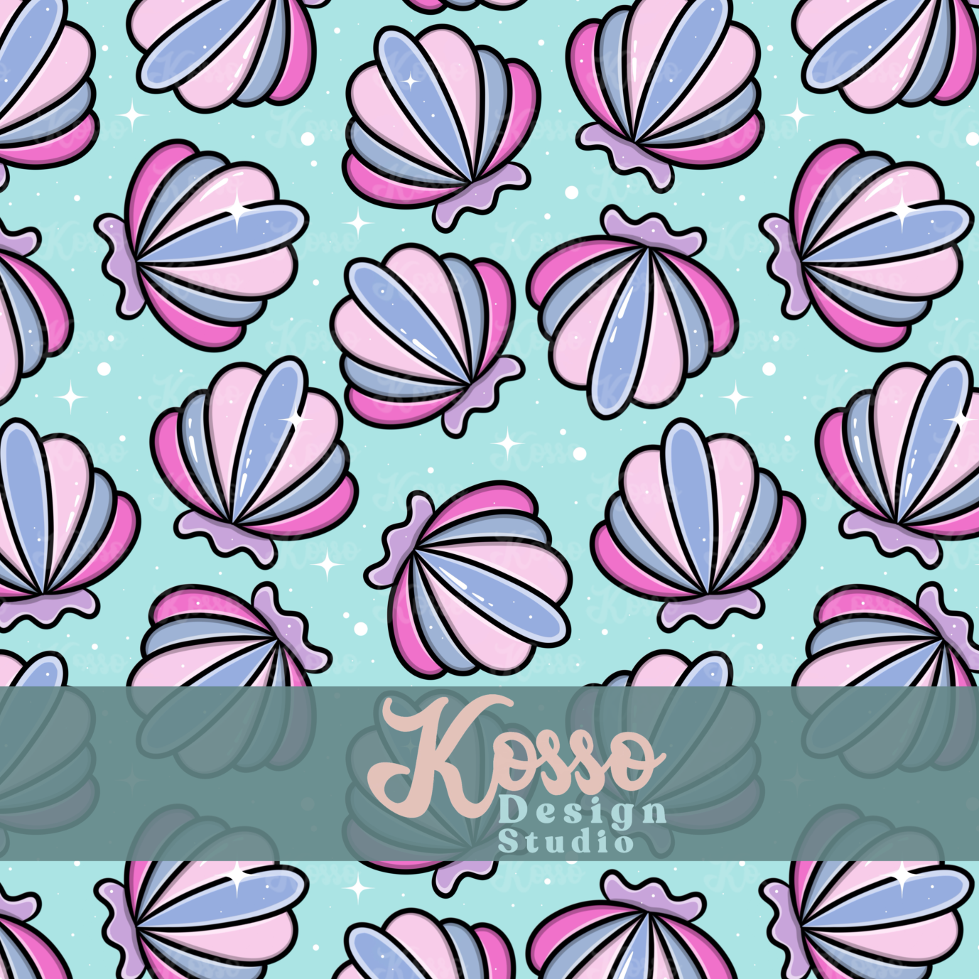 Mermaid Shells - Non exclusive - Seamless Design