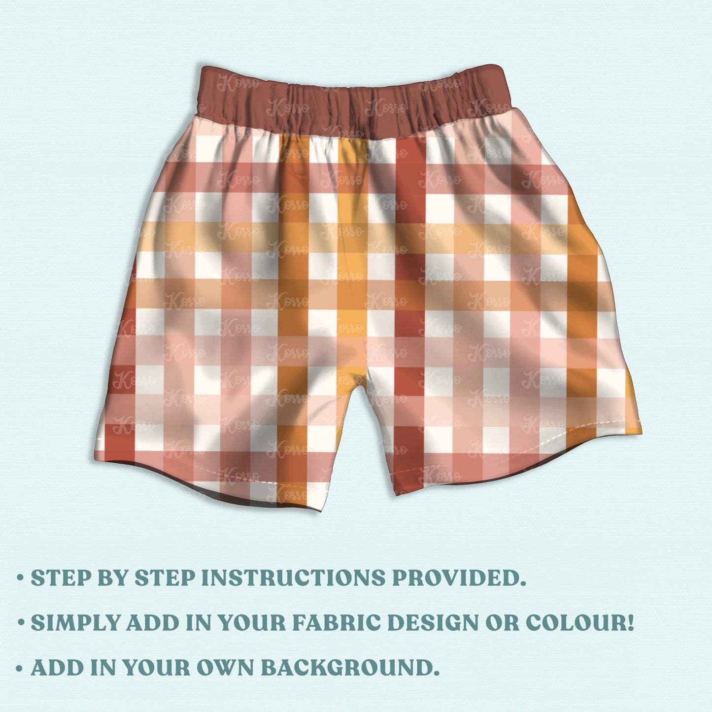 Realistic flow shorts mock up