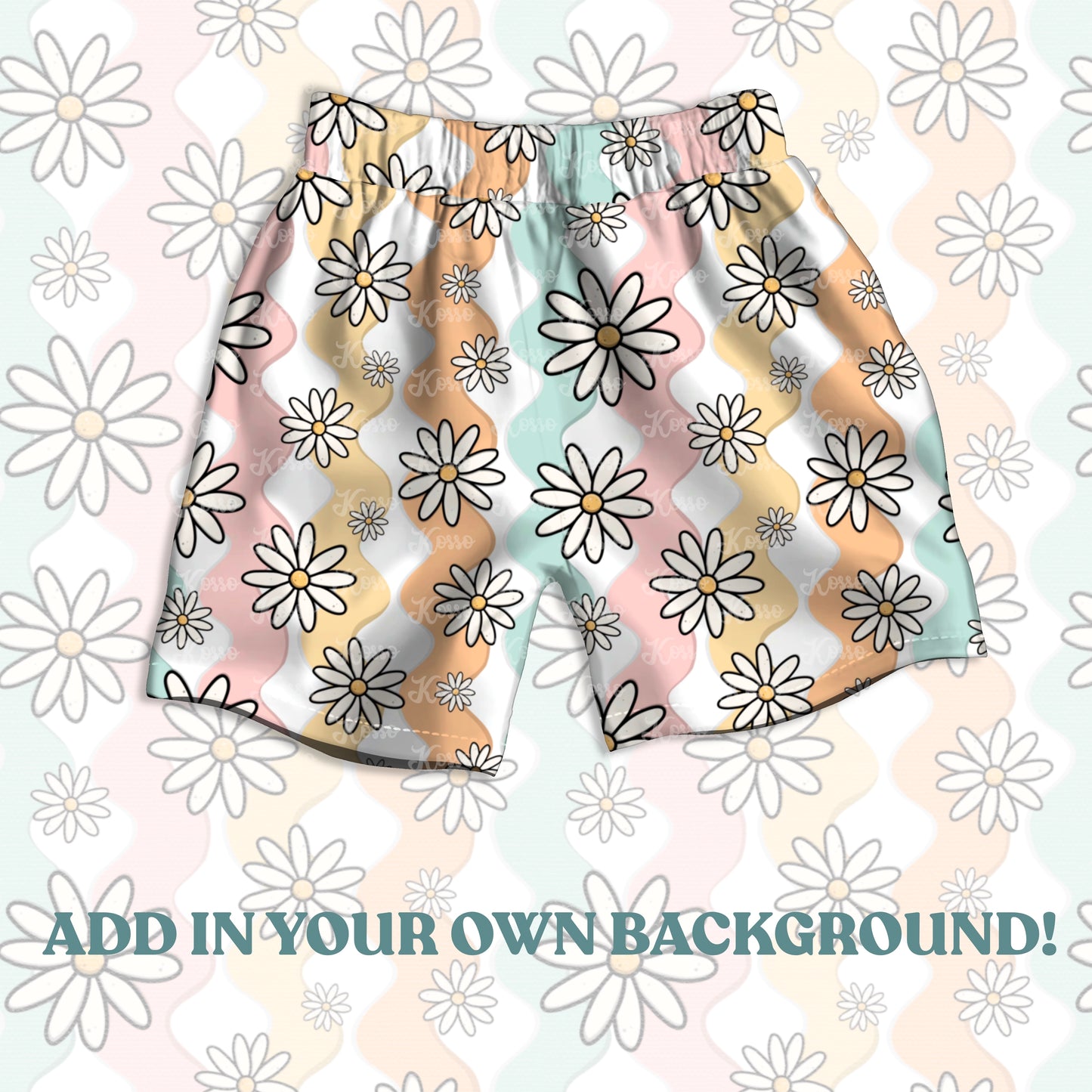 Realistic flow shorts mock up