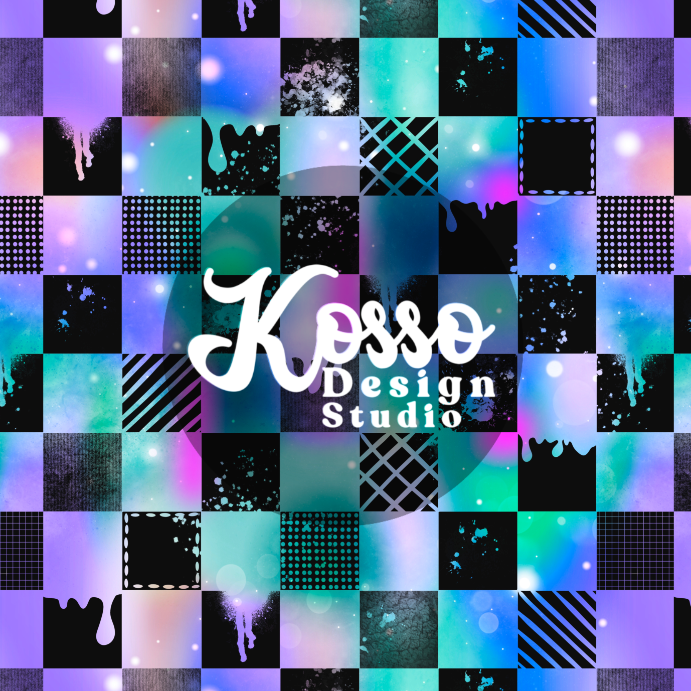 Neon Checks - Non Exclusive- Seamless Design