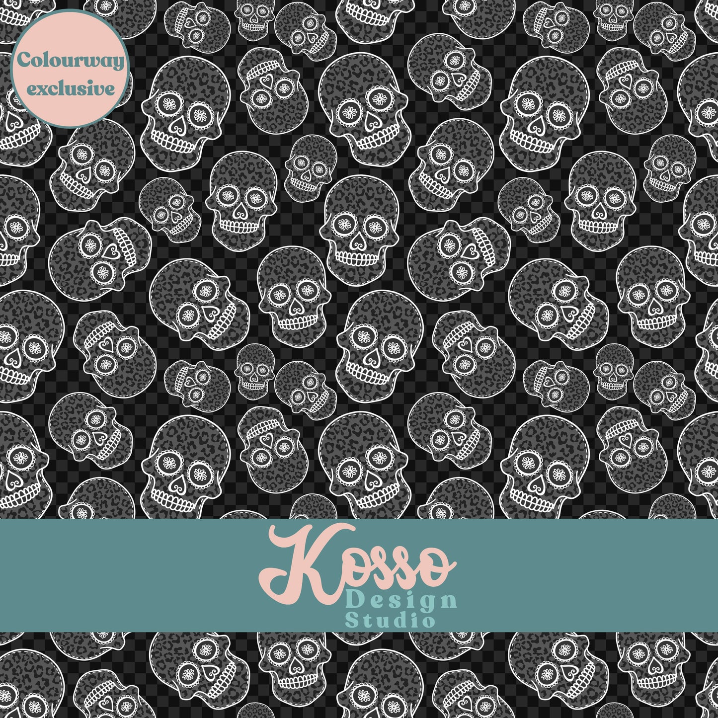 Hand drawn seamless design - sublimation pattern- digital repeat seamless design - alternative, retro, pretty digitally drawn seamless design