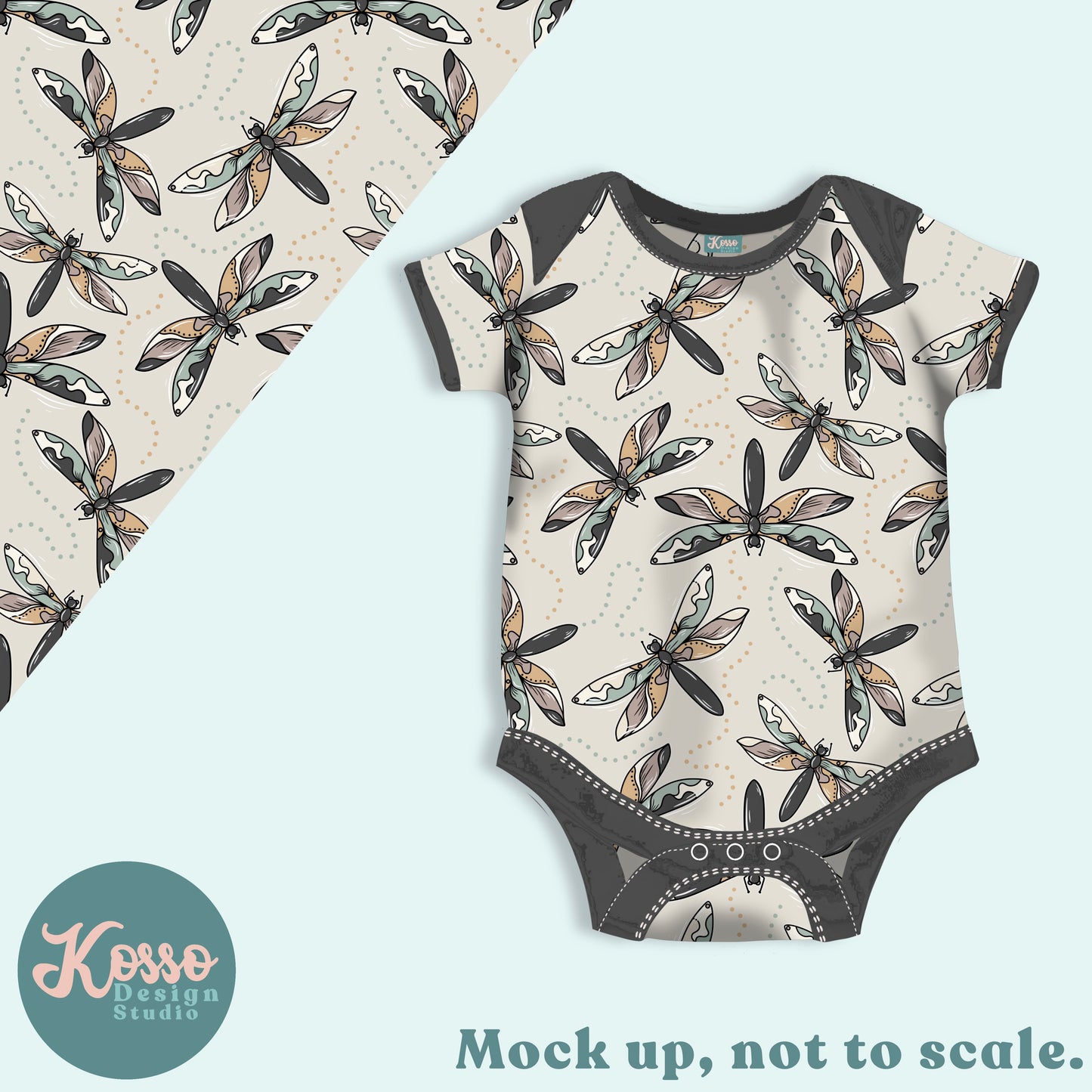 Hand drawn seamless design - sublimation pattern- digital repeat seamless design - alternative, retro, pretty digitally drawn seamless design