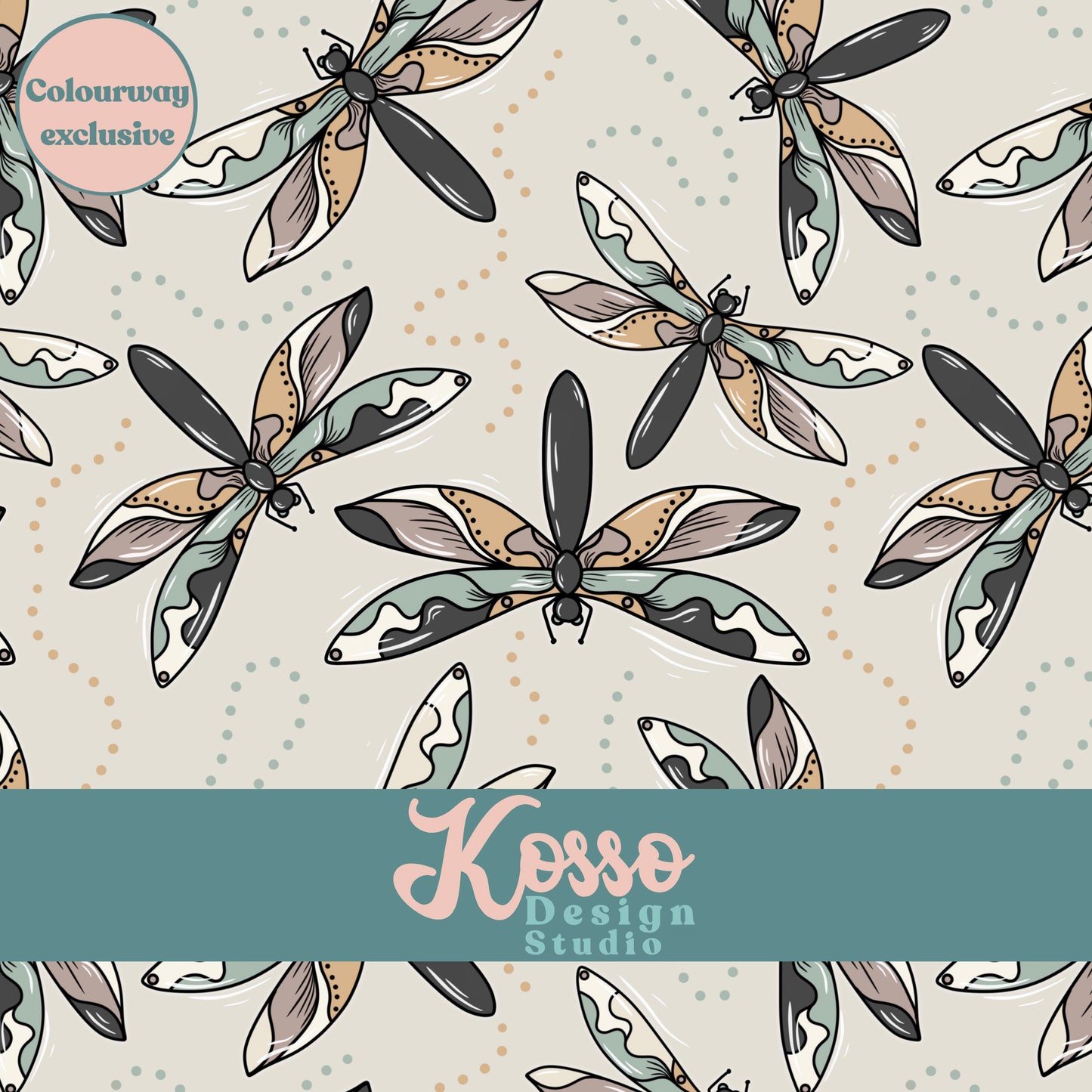 Hand drawn seamless design - sublimation pattern- digital repeat seamless design - alternative, retro, pretty digitally drawn seamless design