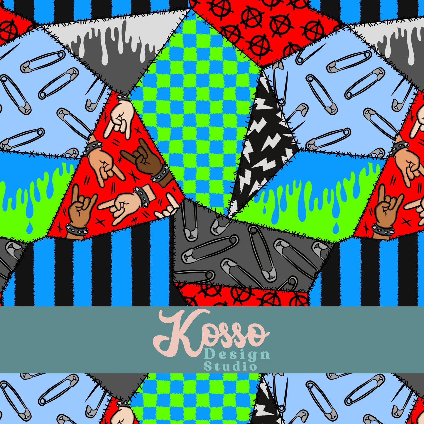 Exclusive Anarchy Patchwork Seamless Design