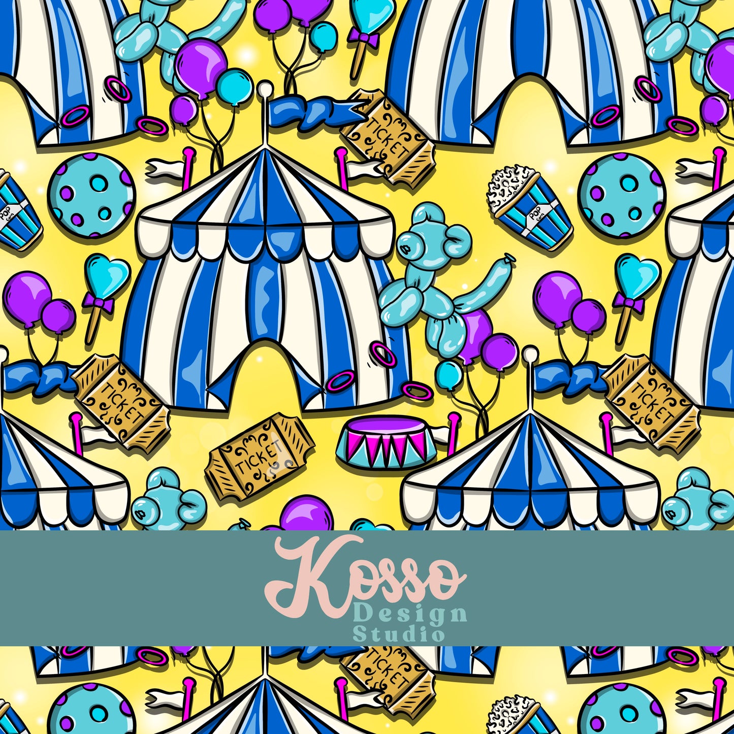 Exclusive Fun Fair Circus Seamless Design