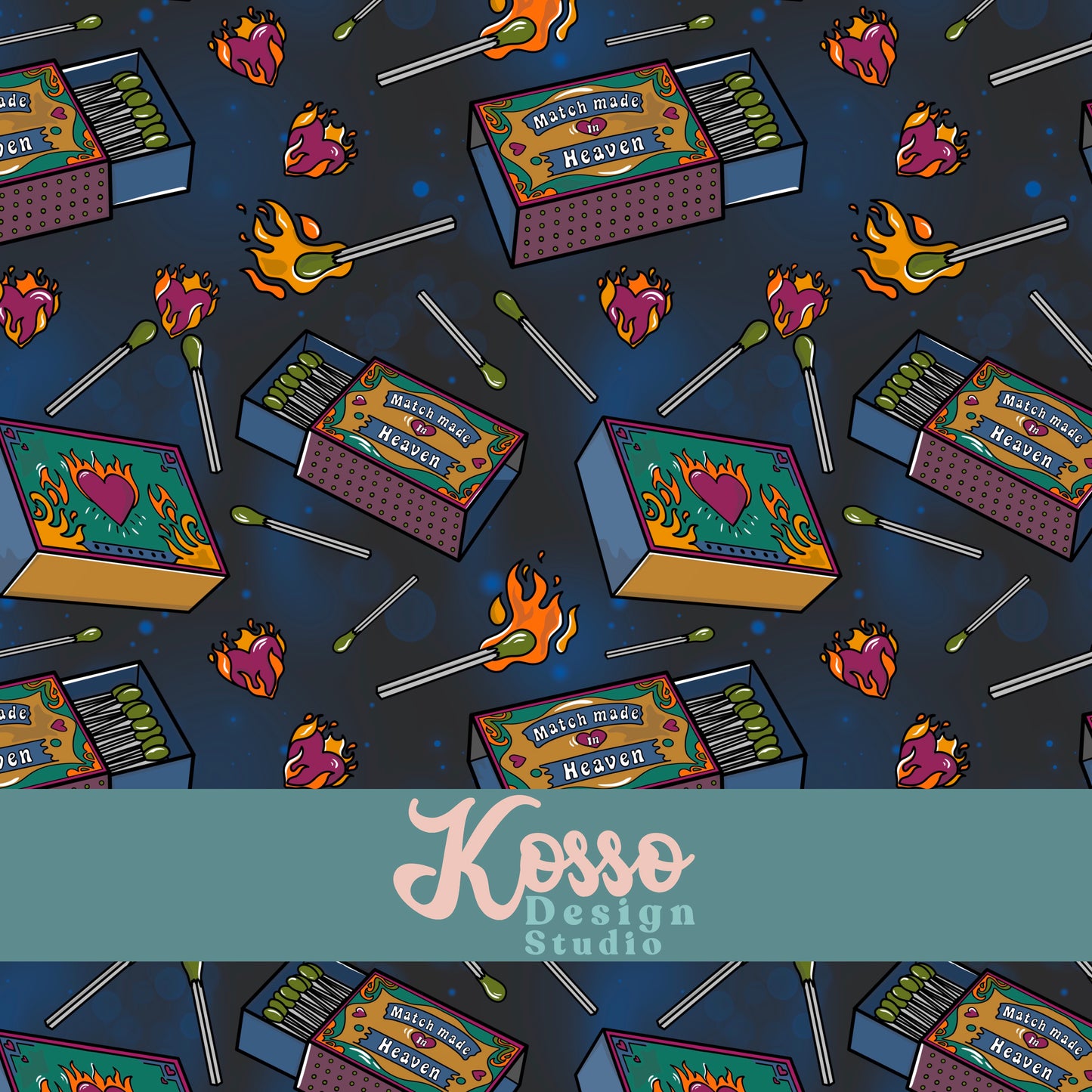 Hand drawn seamless design - sublimation pattern- digital repeat seamless design - alternative, retro, pretty digitally drawn seamless design