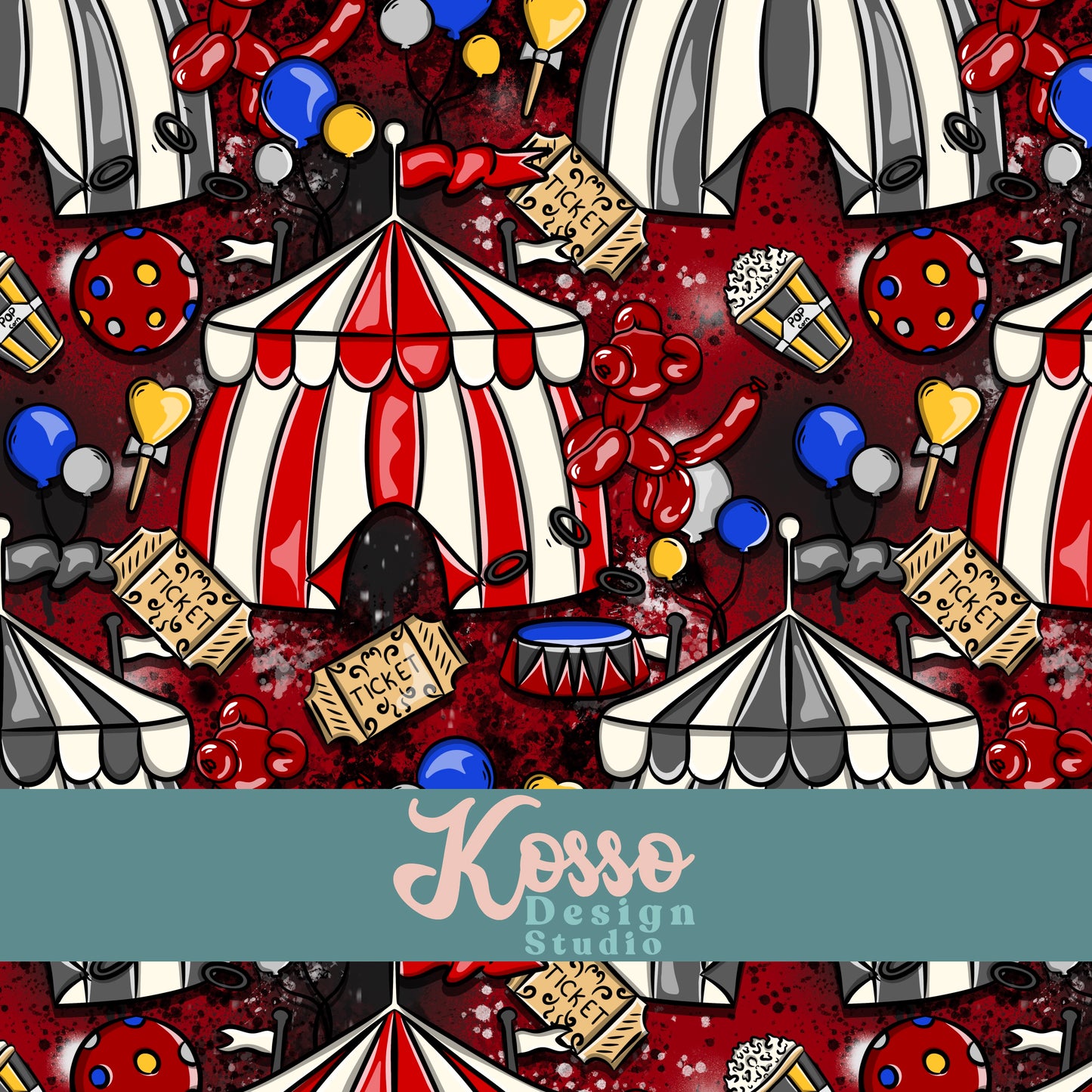 Exclusive Fun Fair Circus Seamless Design