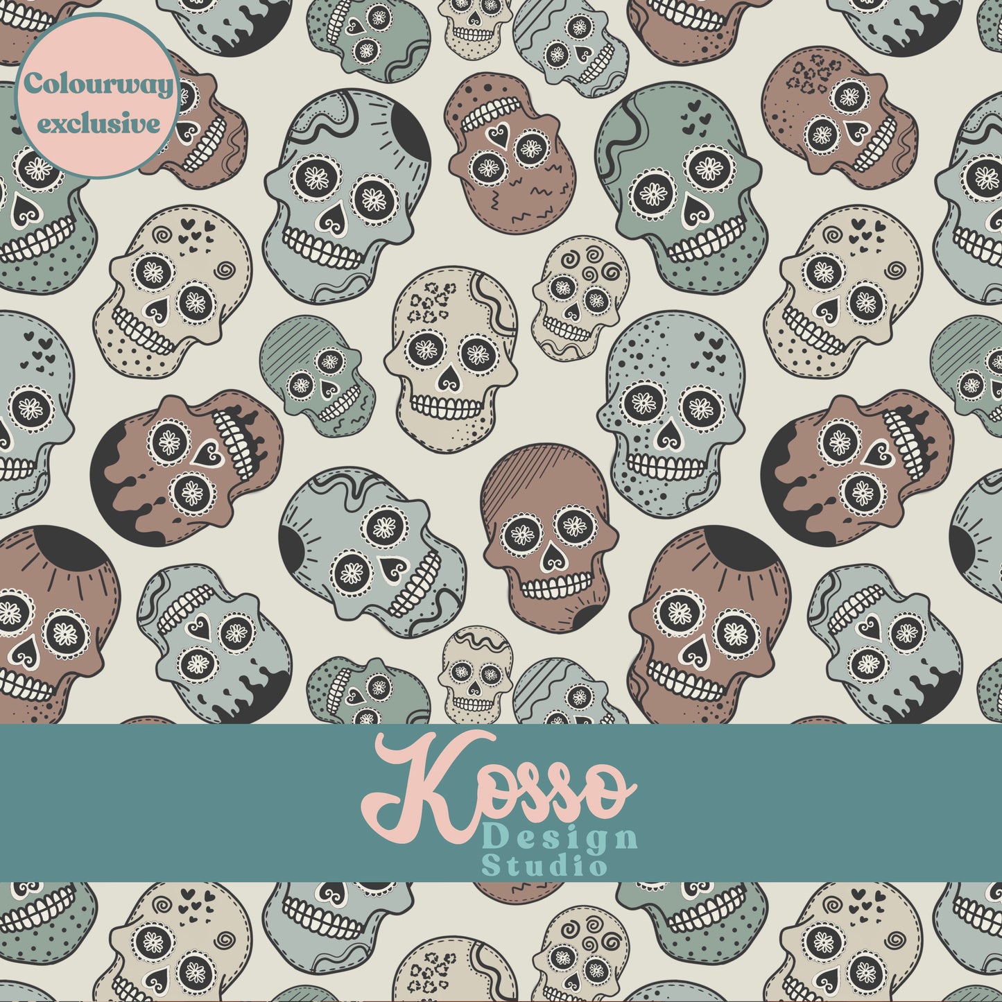 Hand drawn seamless design - sublimation pattern- digital repeat seamless design - alternative, retro, pretty digitally drawn seamless design