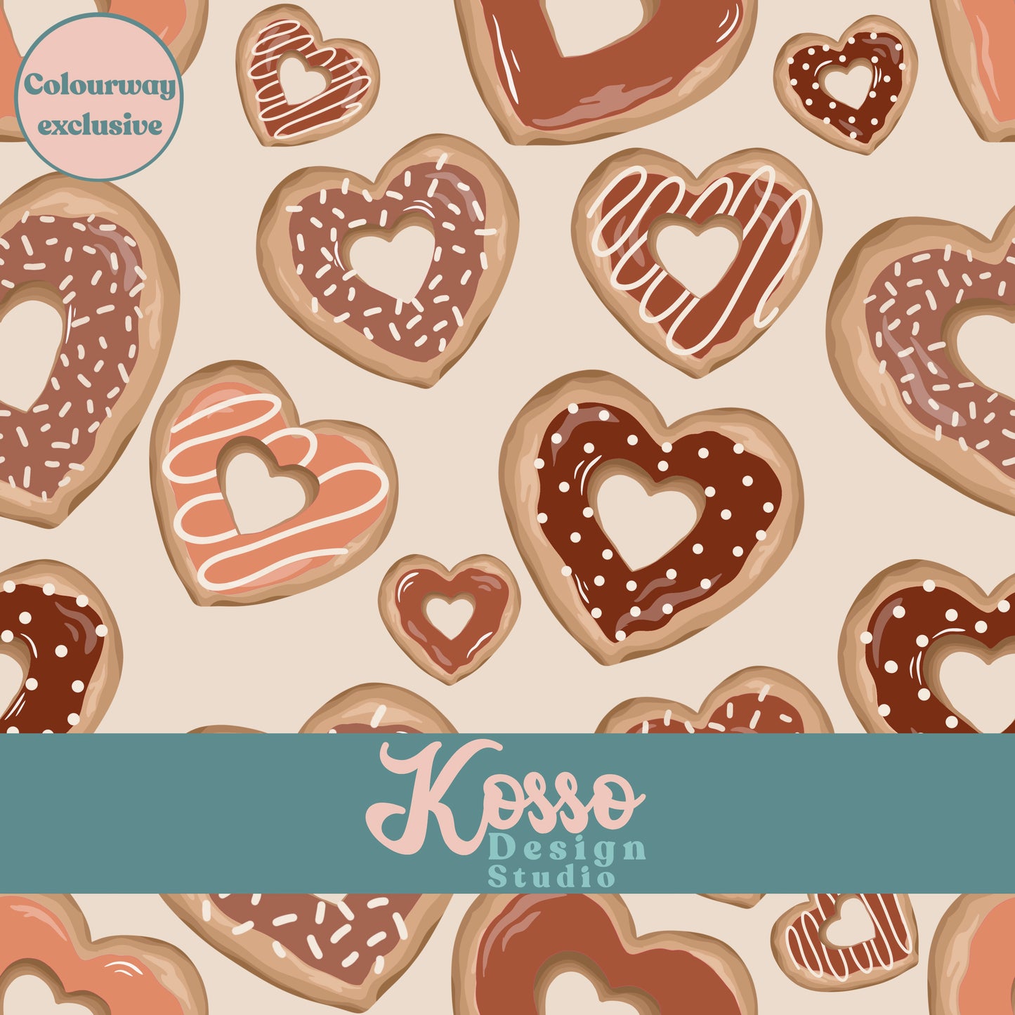 Exclusive Heart Donut’s Seamless Design