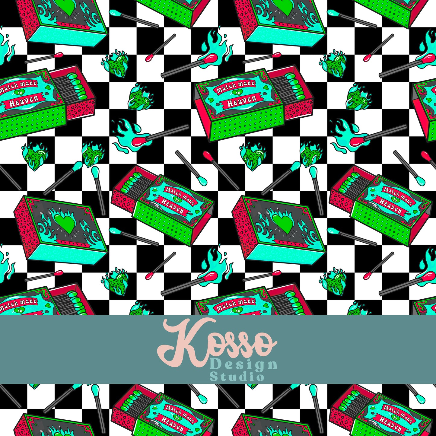 Hand drawn seamless design - sublimation pattern- digital repeat seamless design - alternative, retro, pretty digitally drawn seamless design