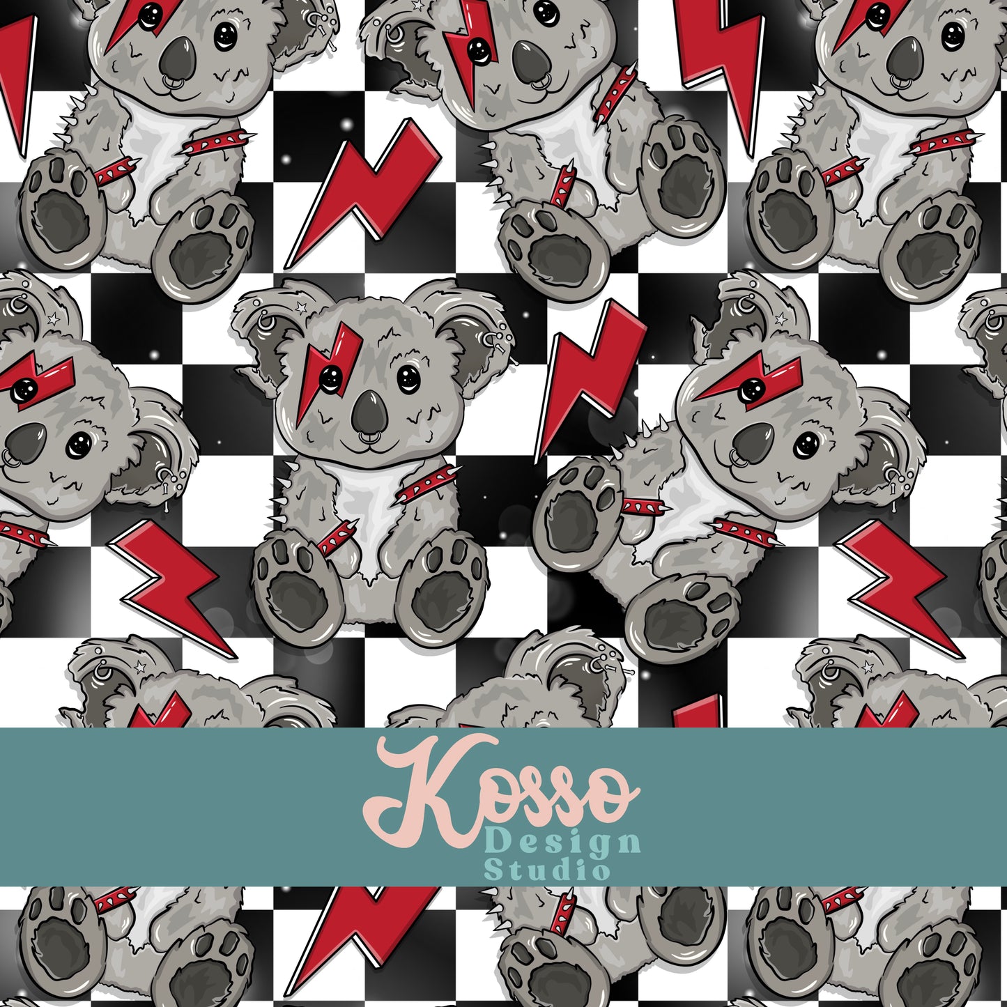 Hand drawn seamless design - sublimation pattern- digital repeat seamless design - alternative, retro, pretty digitally drawn seamless design
