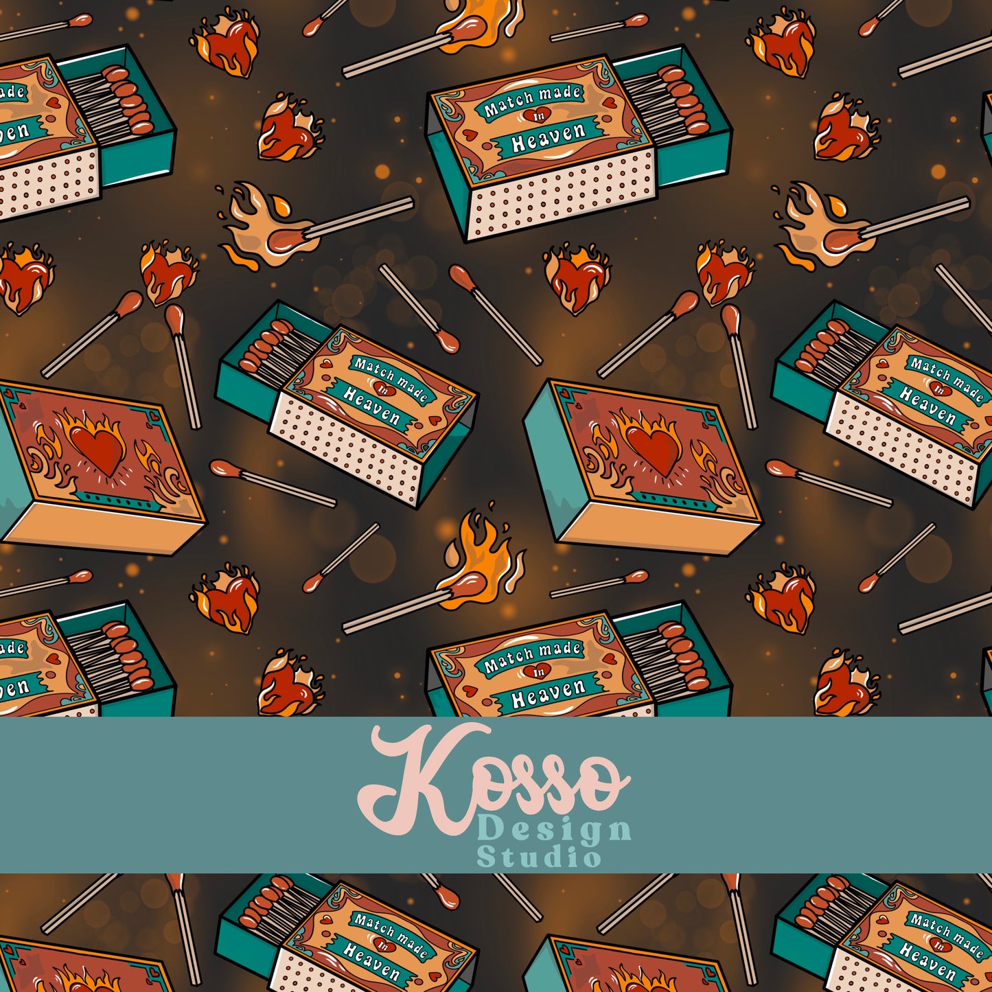 Hand drawn seamless design - sublimation pattern- digital repeat seamless design - alternative, retro, pretty digitally drawn seamless design