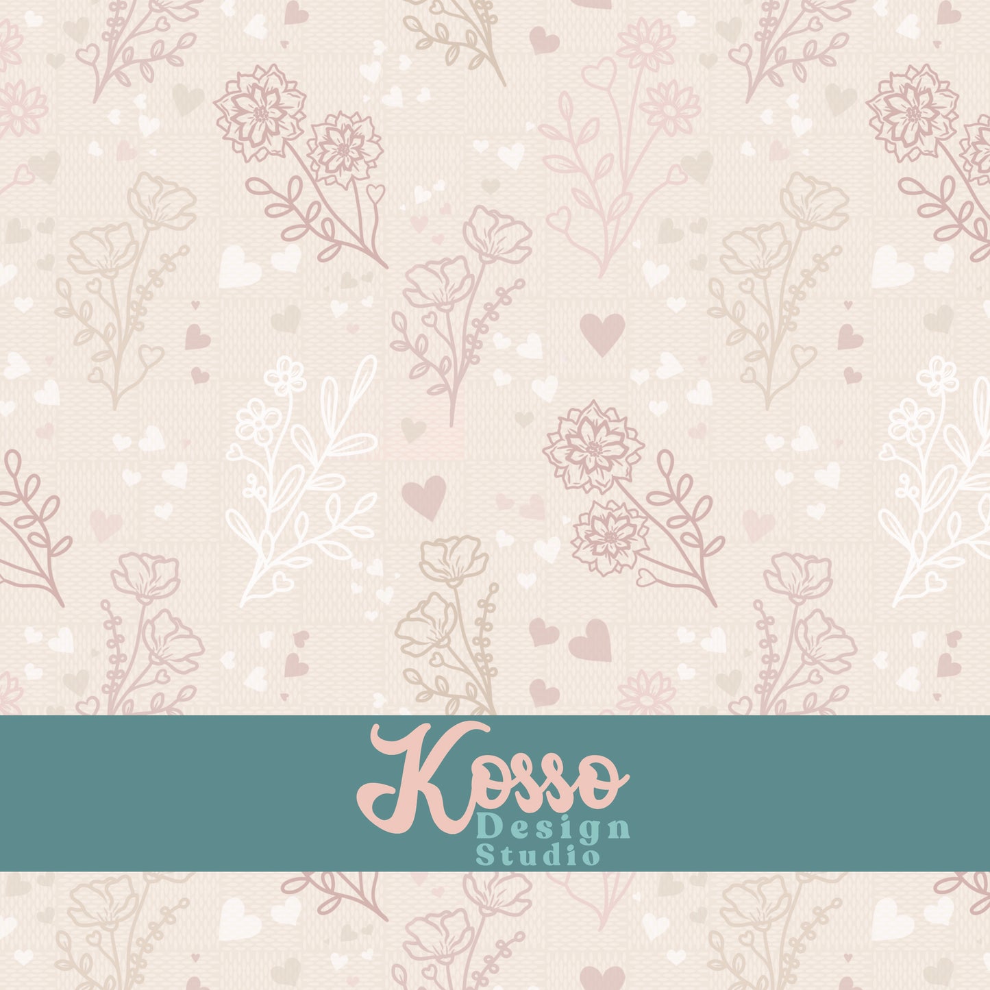 Hand drawn seamless design - sublimation pattern- digital repeat seamless design - alternative, retro, pretty digitally drawn seamless design