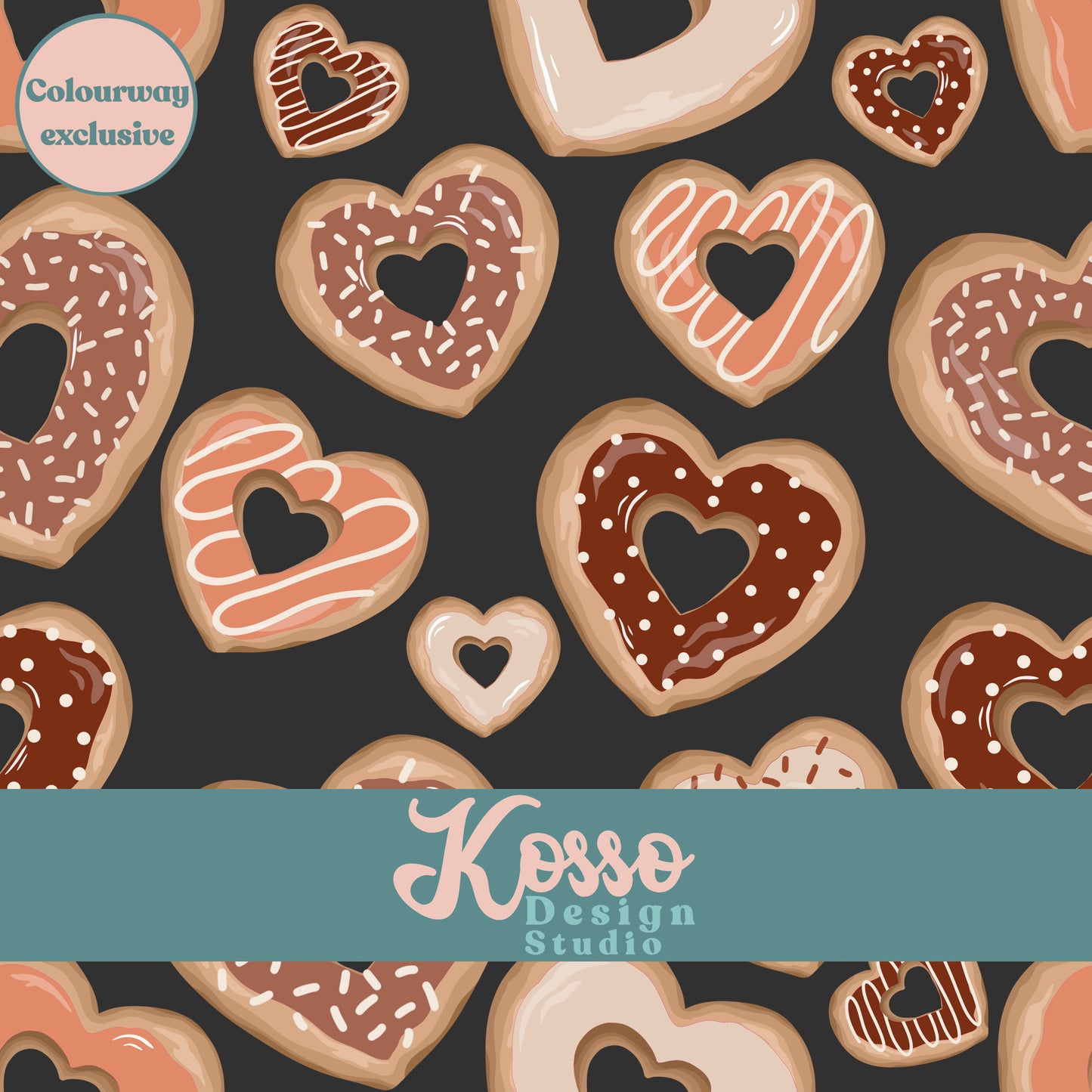 Hand drawn seamless design - sublimation pattern- digital repeat seamless design - alternative, retro, pretty digitally drawn seamless design