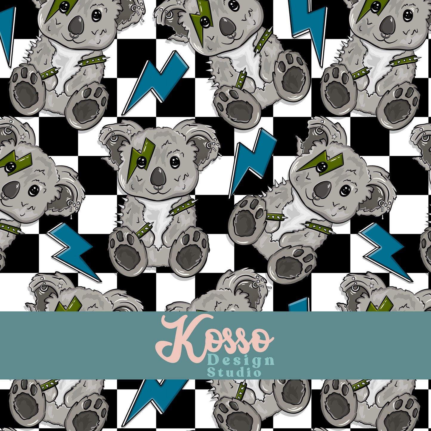 Hand drawn seamless design - sublimation pattern- digital repeat seamless design - alternative, retro, pretty digitally drawn seamless design