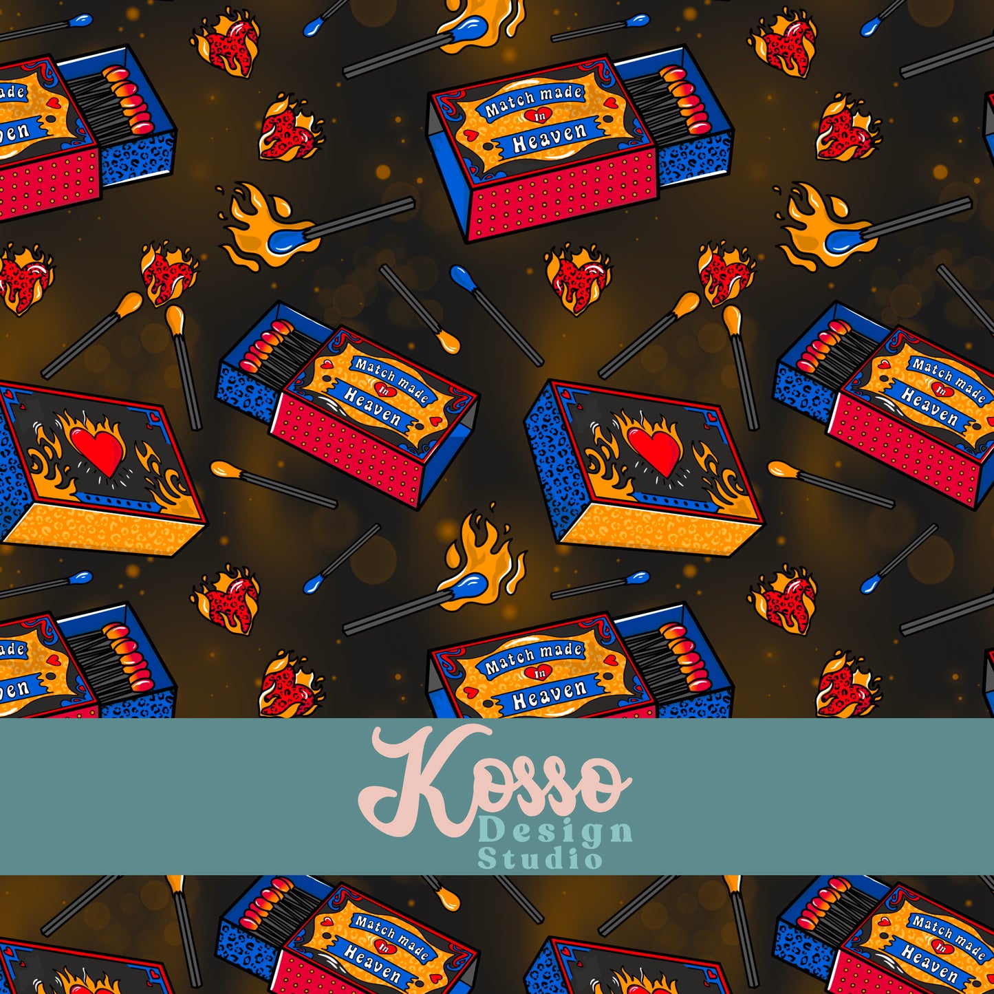Hand drawn seamless design - sublimation pattern- digital repeat seamless design - alternative, retro, pretty digitally drawn seamless design