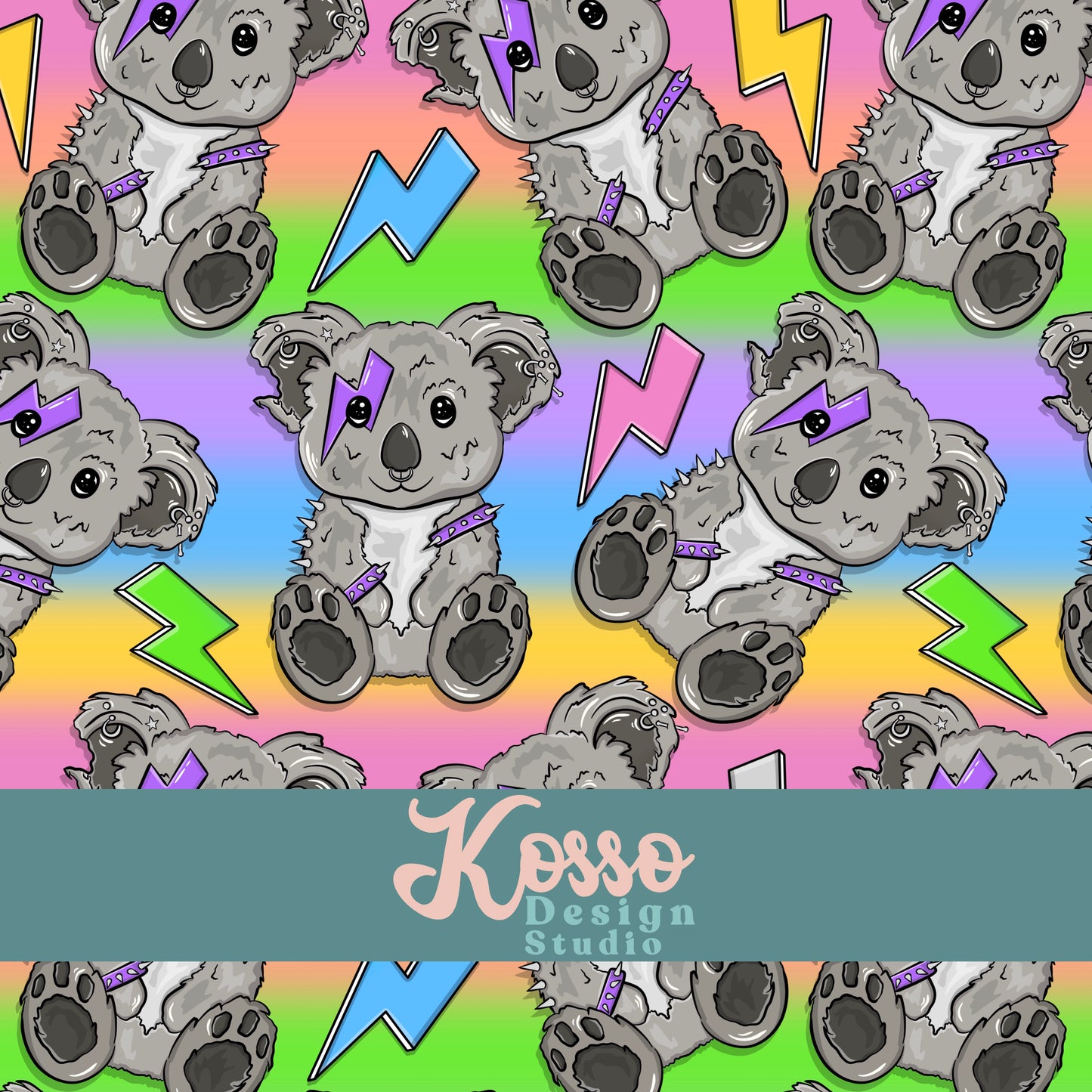 Hand drawn seamless design - sublimation pattern- digital repeat seamless design - alternative, retro, pretty digitally drawn seamless design