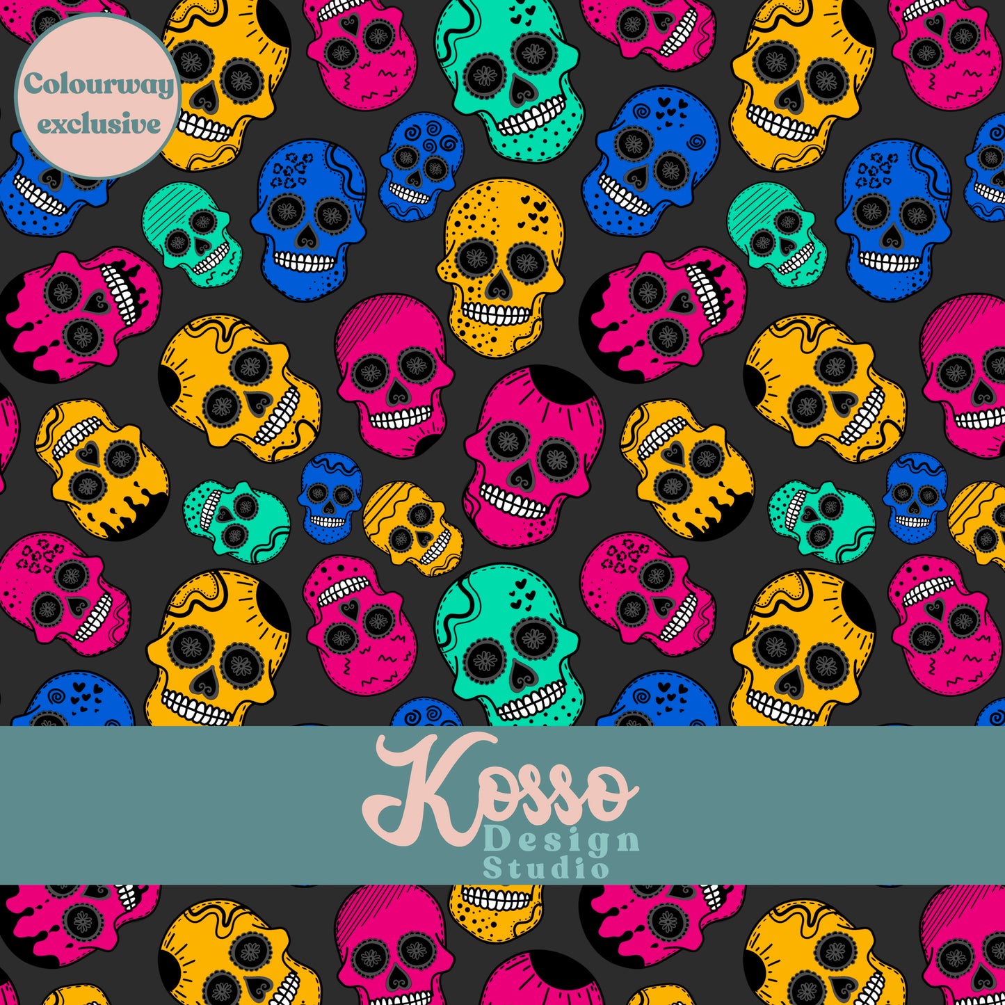 Hand drawn seamless design - sublimation pattern- digital repeat seamless design - alternative, retro, pretty digitally drawn seamless design