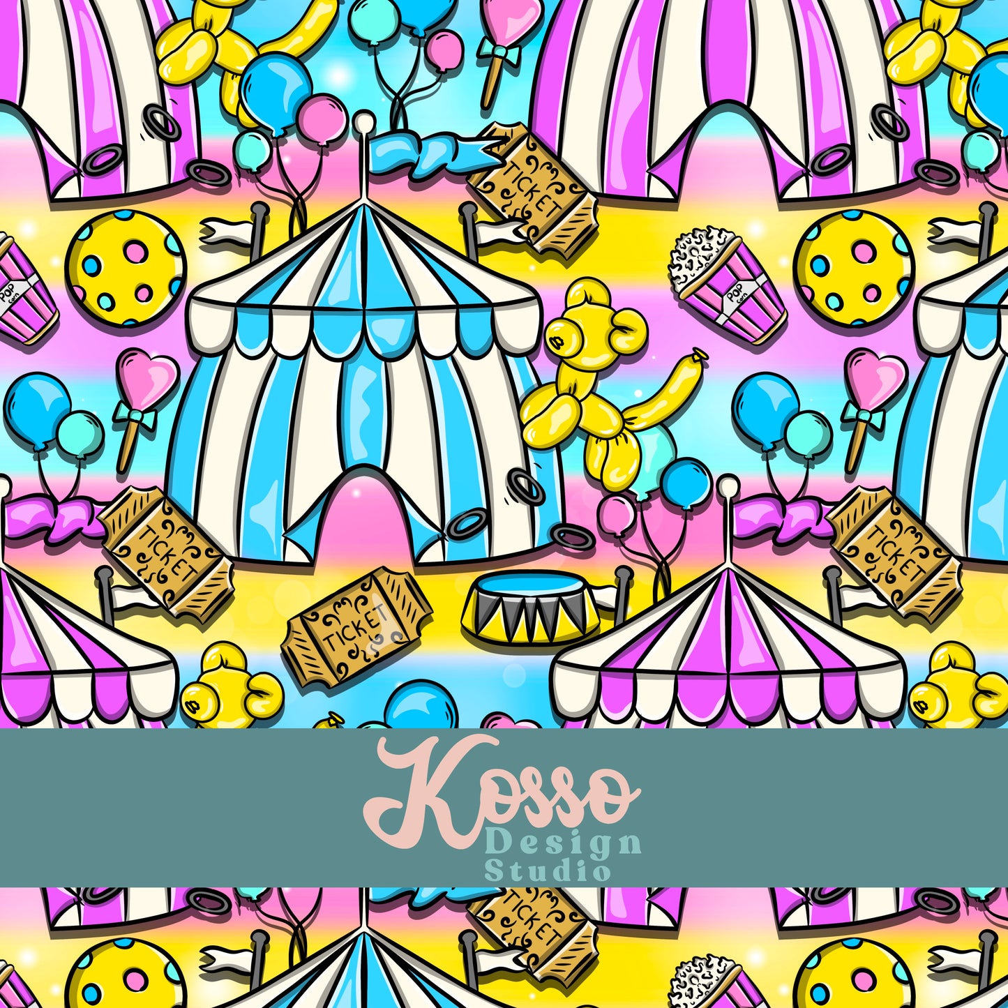 Exclusive Fun Fair Circus Seamless Design