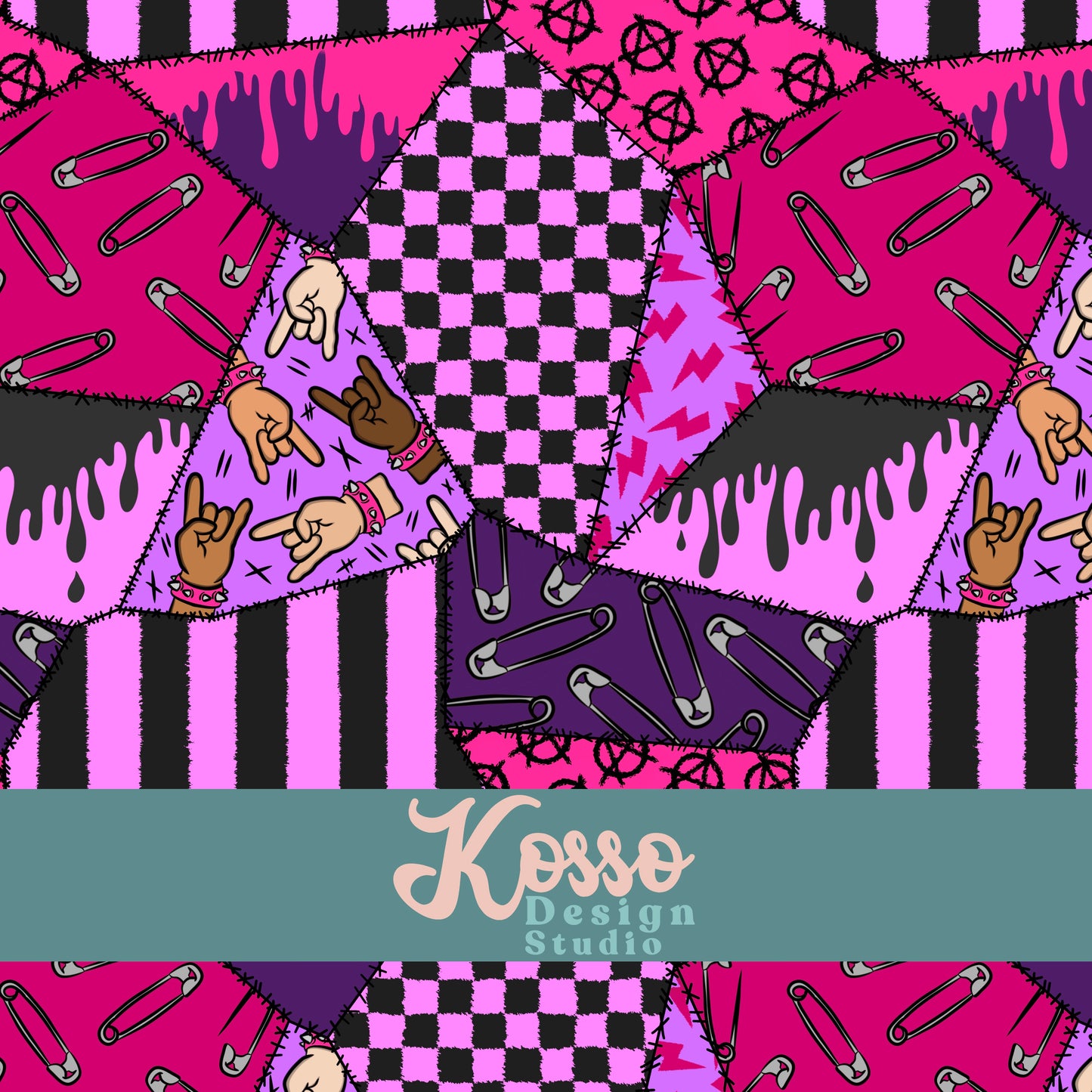 Exclusive Anarchy Patchwork Seamless Design