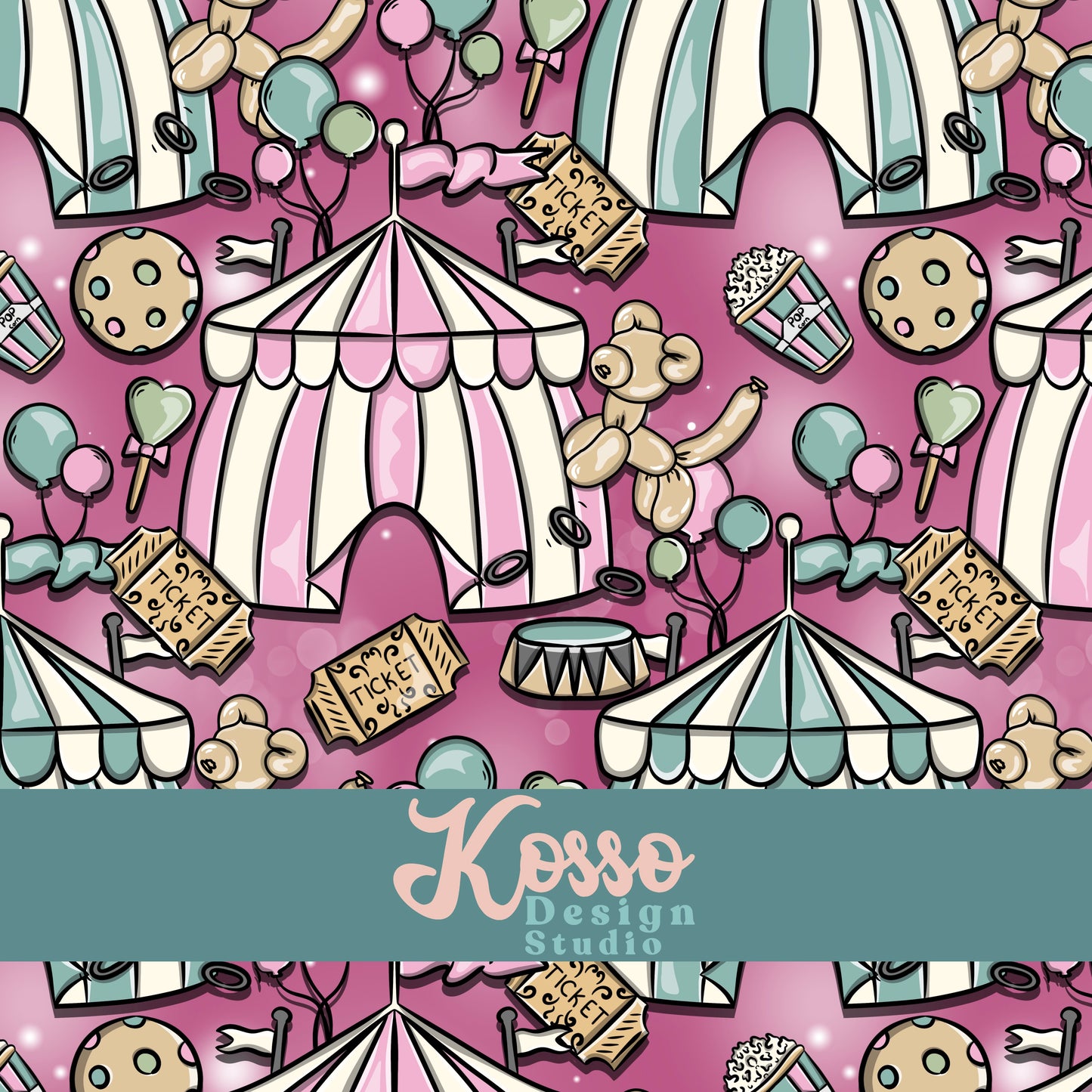 Exclusive Fun Fair Circus Seamless Design
