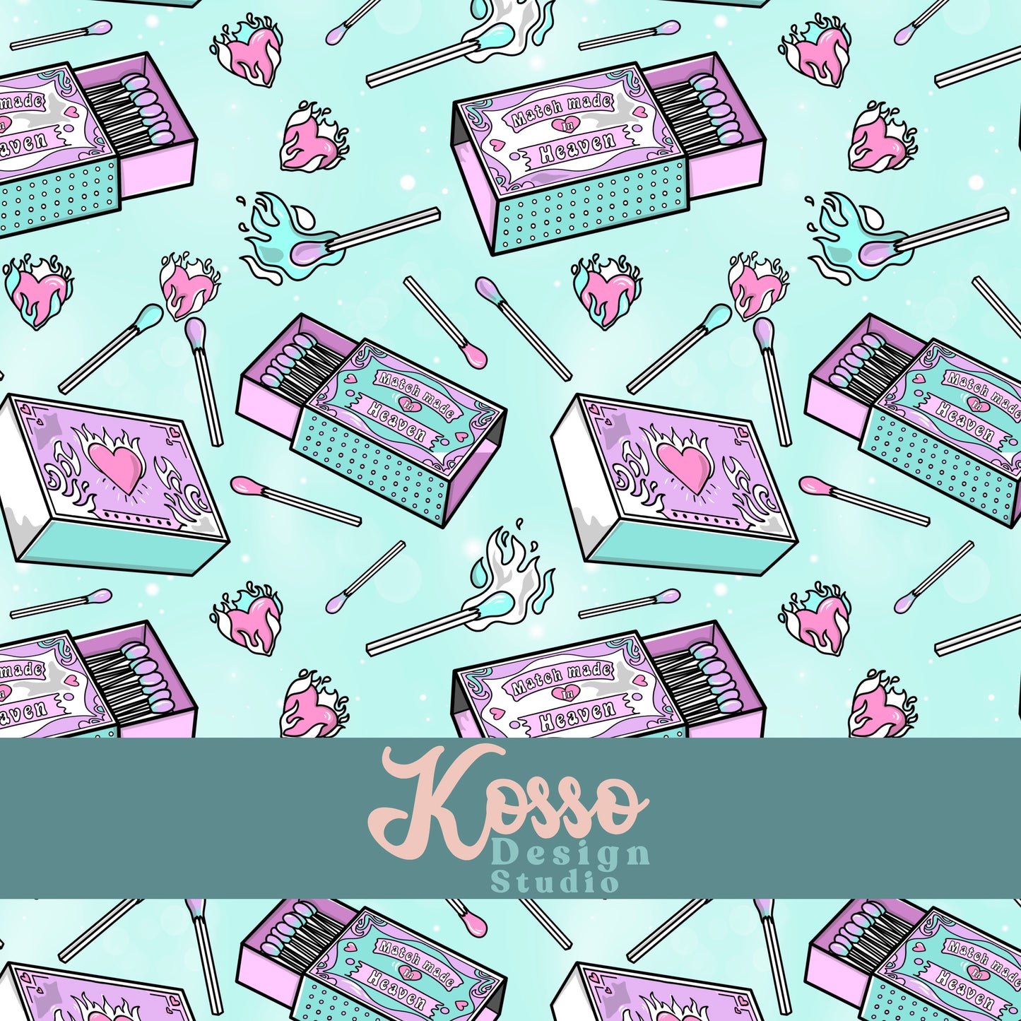 Hand drawn seamless design - sublimation pattern- digital repeat seamless design - alternative, retro, pretty digitally drawn seamless design