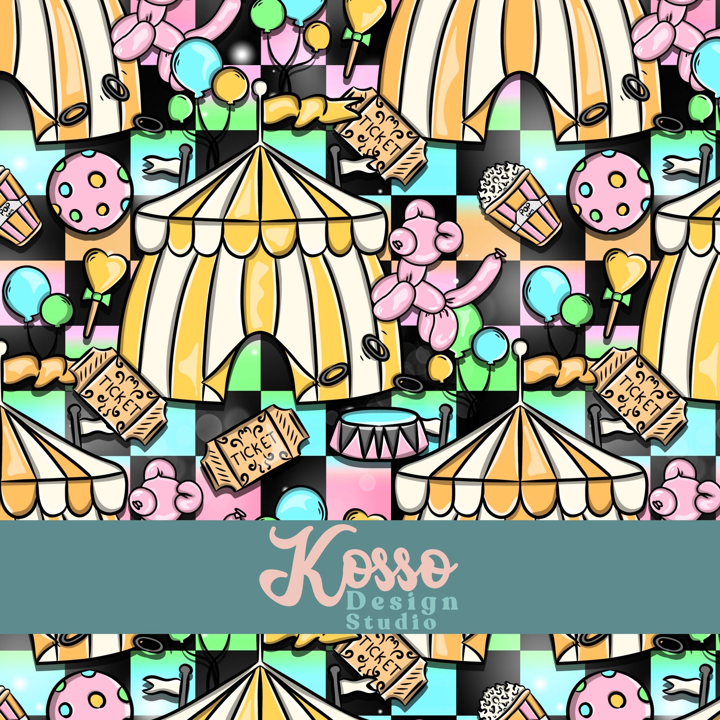 Exclusive Fun Fair Circus Seamless Design