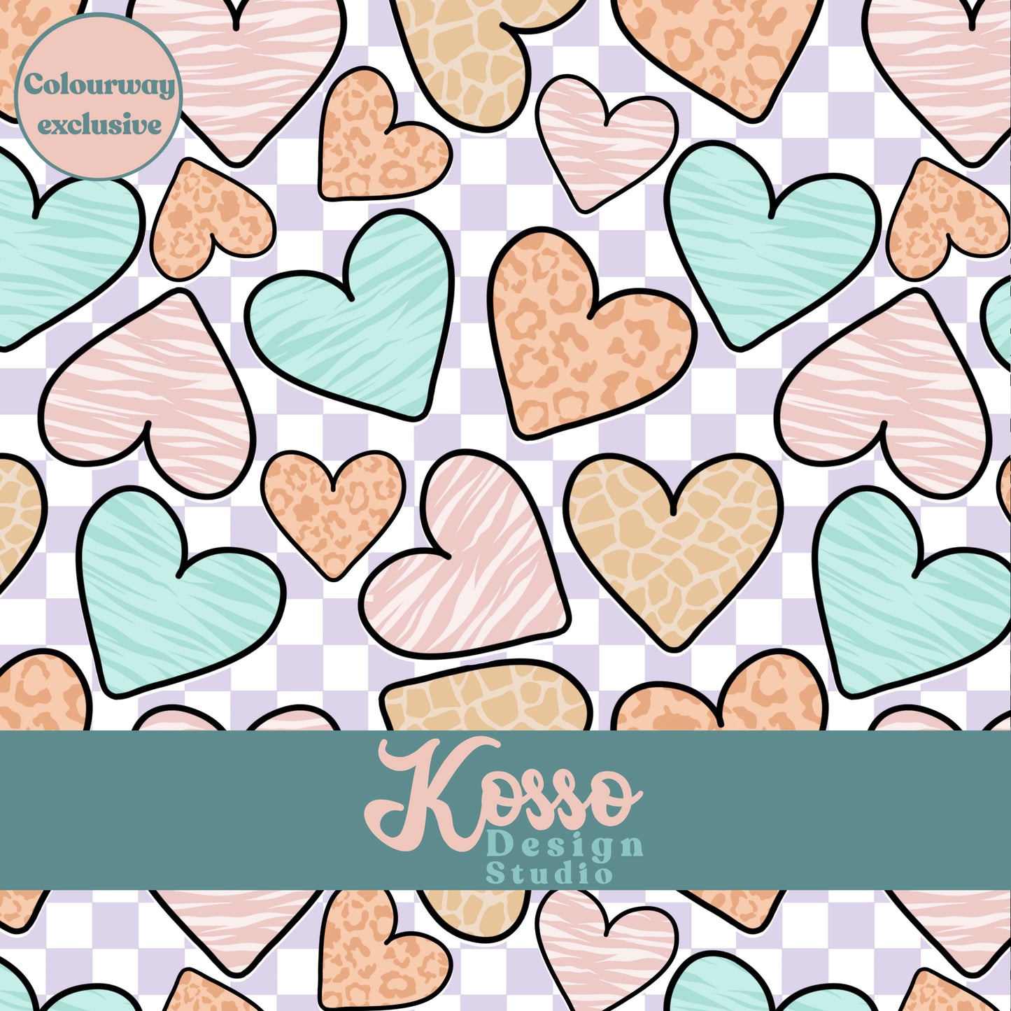 Hand drawn seamless design - sublimation pattern- digital repeat seamless design - alternative, retro, pretty digitally drawn seamless design