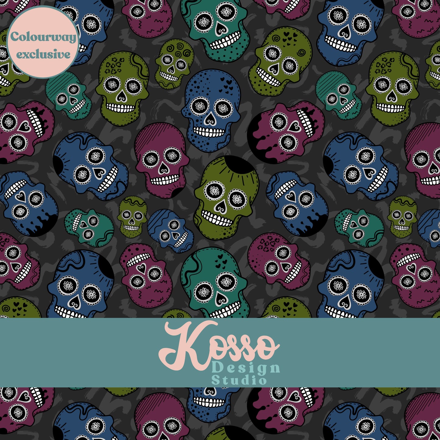 Hand drawn seamless design - sublimation pattern- digital repeat seamless design - alternative, retro, pretty digitally drawn seamless design